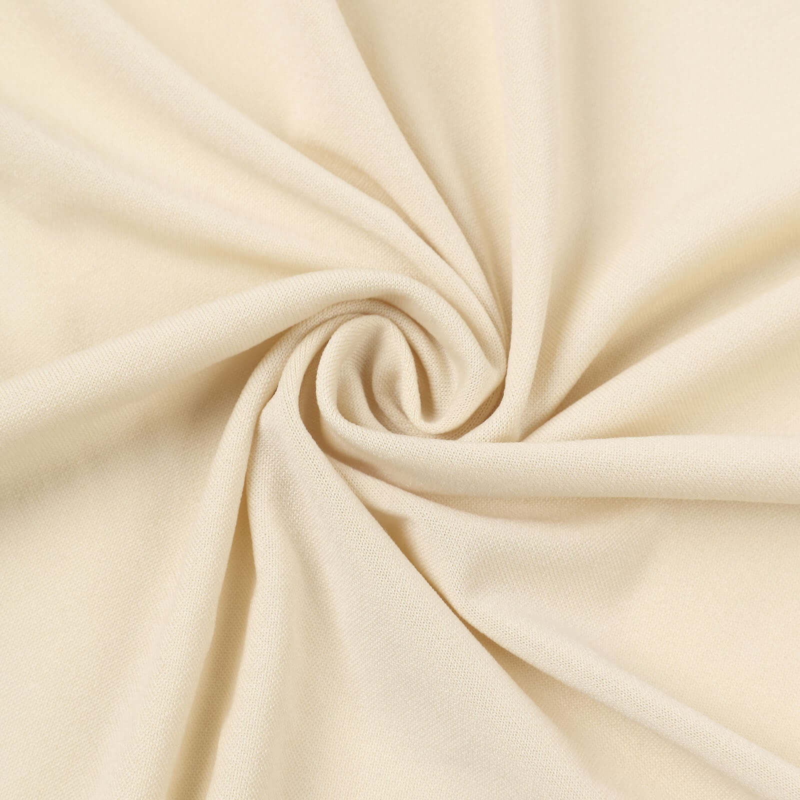 7.5ft Matte Beige Round Spandex Fit Party Backdrop Stand Cover