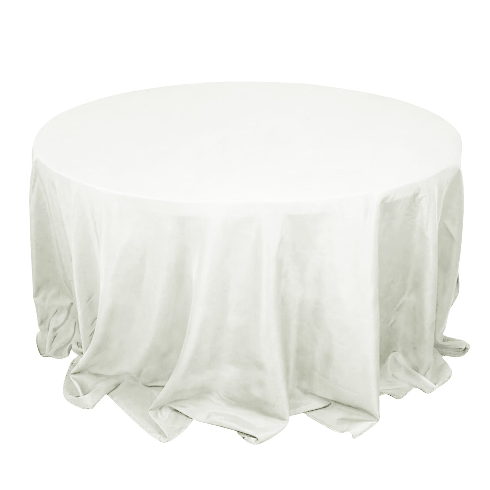 Fire Retardant Premium Polyester 132 Round Tablecloth Ivory - High-Performance Seamless Table Cover