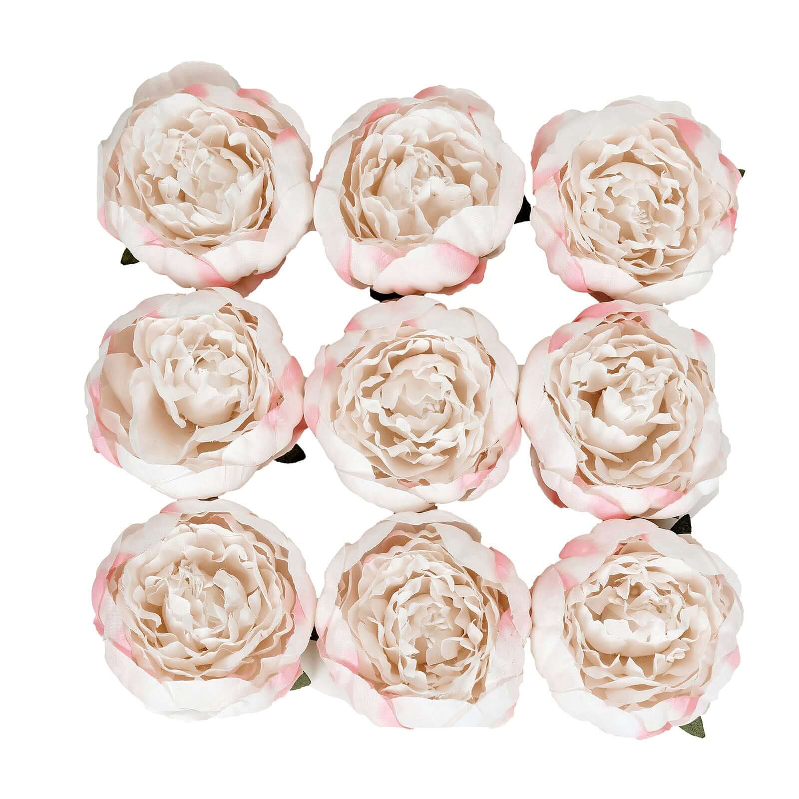 10-Pack Artificial Peony Flower Heads Blush - Versatile Faux Craft Flowers for DIY Event Styling Scrapbooking & Floral Arrangements 3