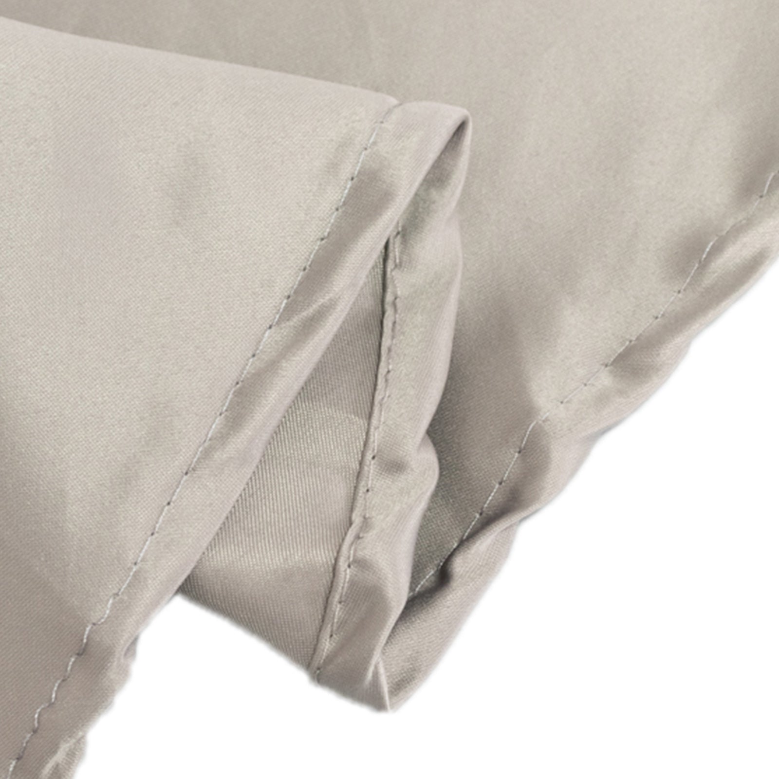 Lamour Satin 120 Round Tablecloth Silver - Seamless Table Cover with Soft Tempered Sheen