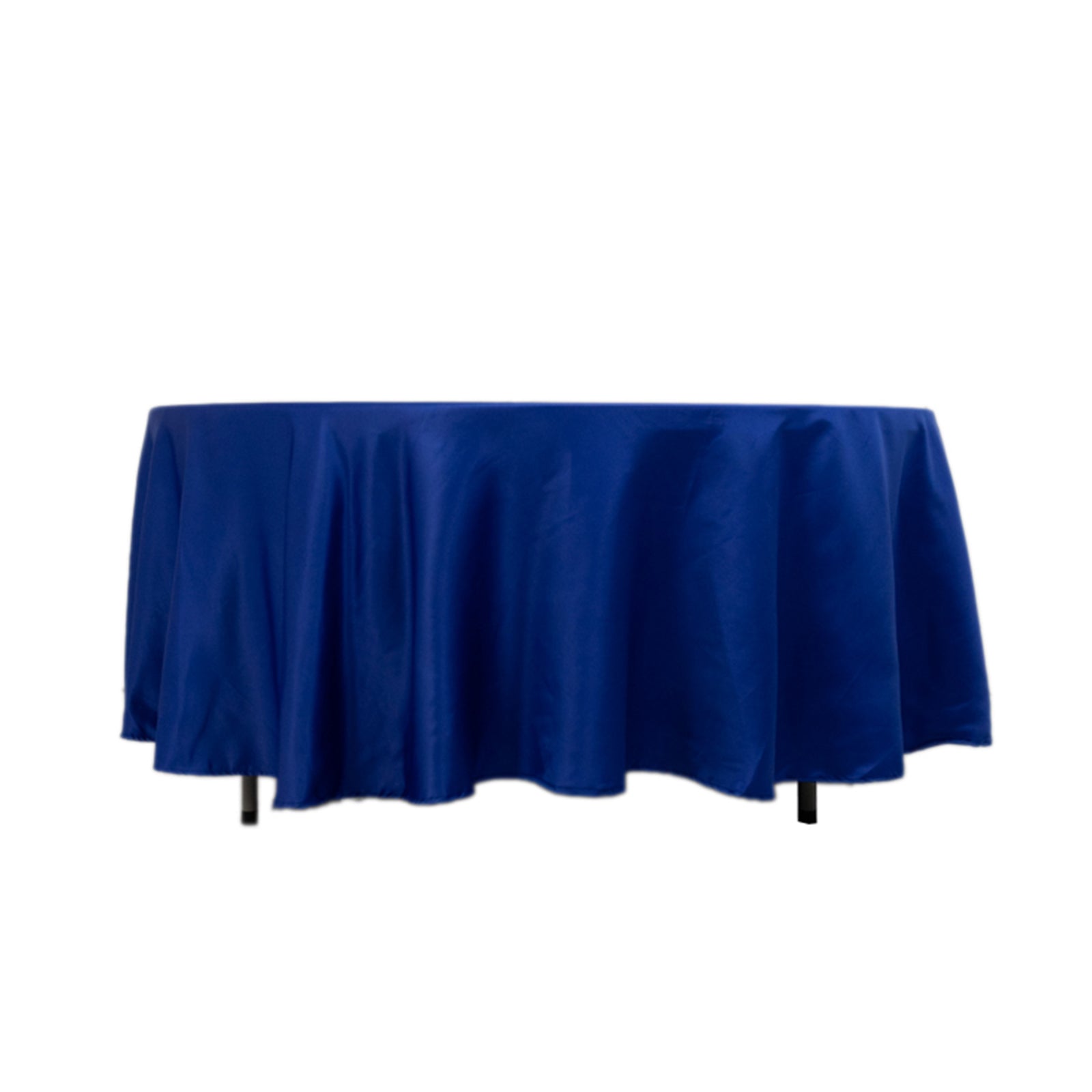 Lamour Satin 108 Round Tablecloth Royal Blue - Durable & Silk-Like Table Cover