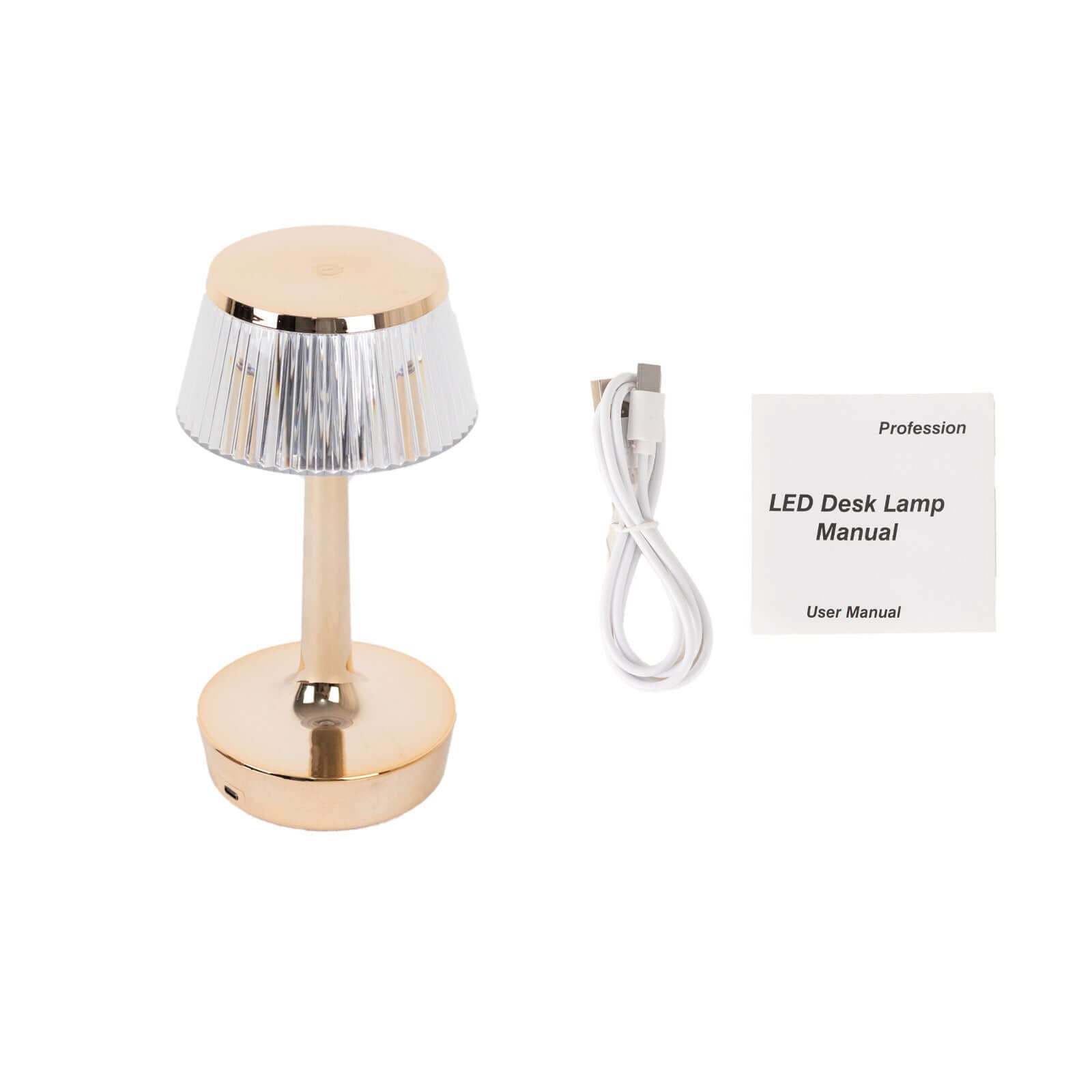 Acrylic LED Mushroom Table Lamp Clear Gold Color Changing Touch Control Night Light - Rechargeable Centerpiece 9