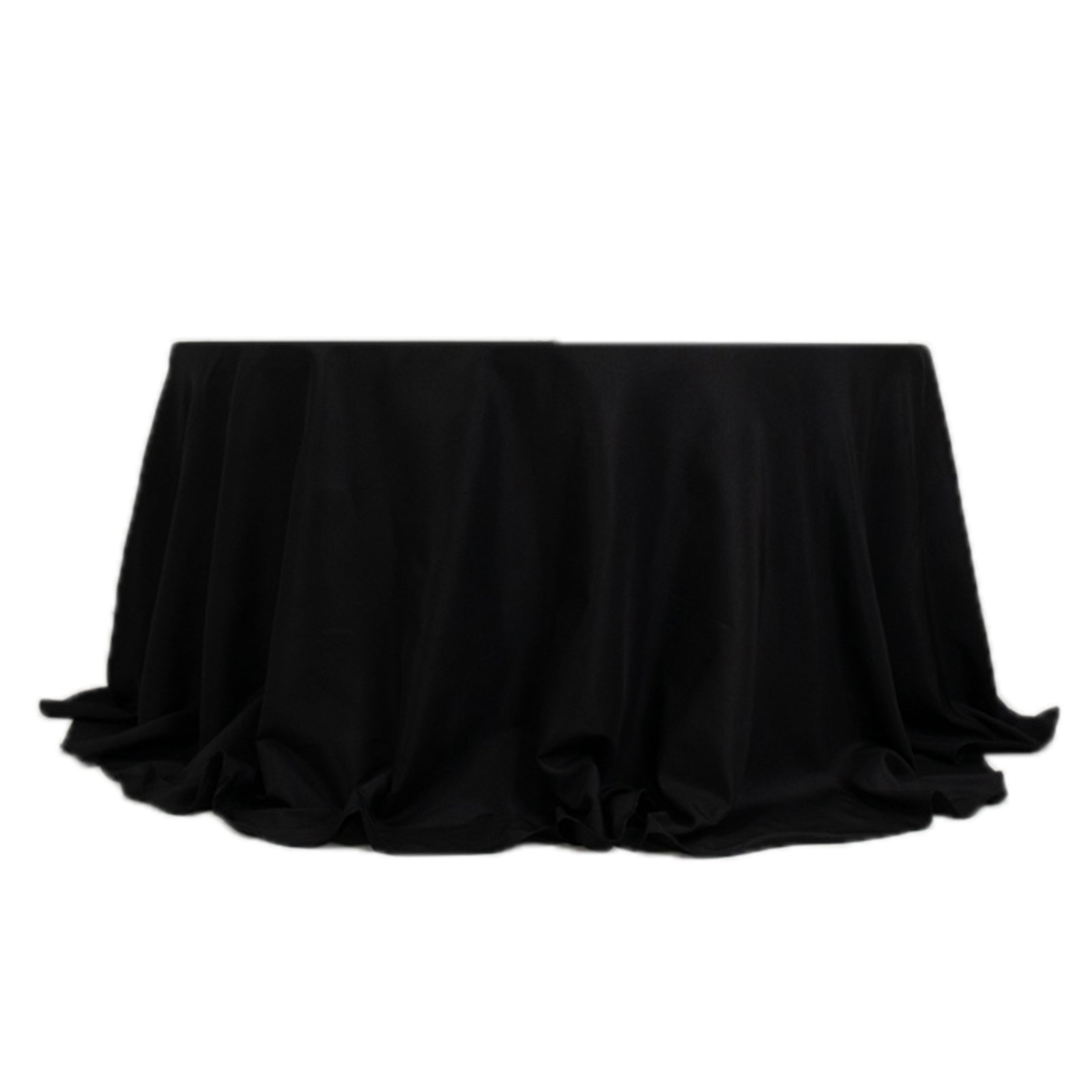 Fire Retardant Premium Polyester 132 Round Tablecloth Black - High-Performance Seamless Table Cover