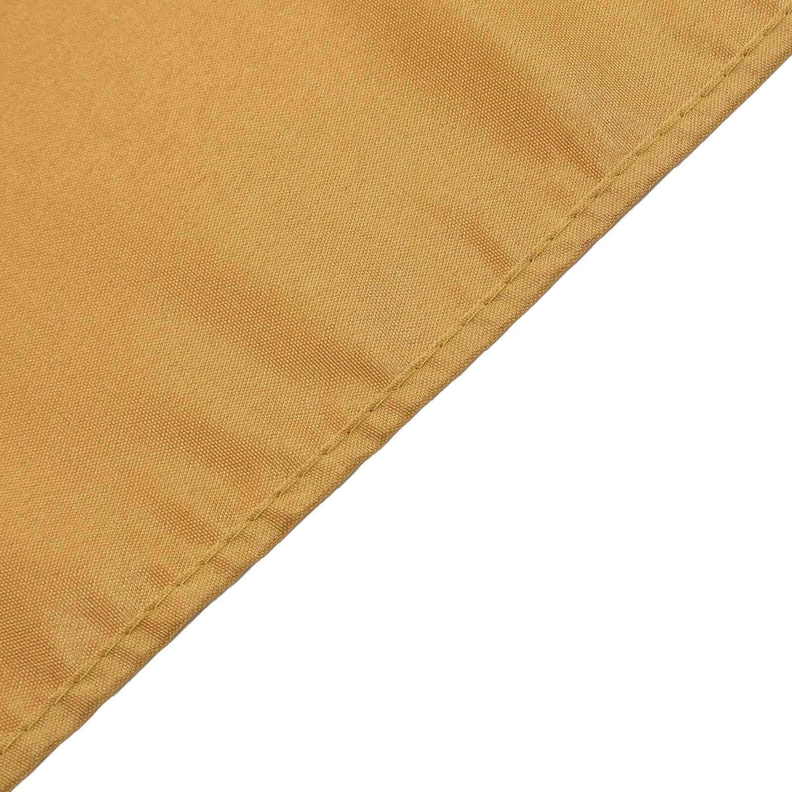 Polyester 60x126 Rectangle Tablecloth Gold - Wrinkle-Resistant Table Cover for Weddings & Parties