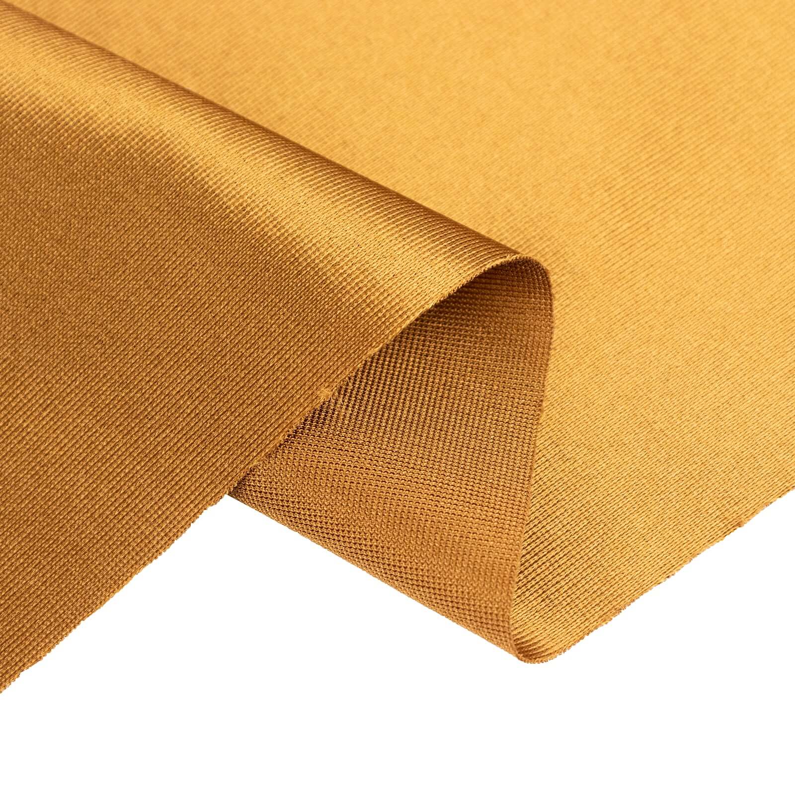 Shimmer Gold Premium Scuba Polyester Fabric Roll, Wrinkle Free DIY Craft Fabric Bolt- 60x10 Yards