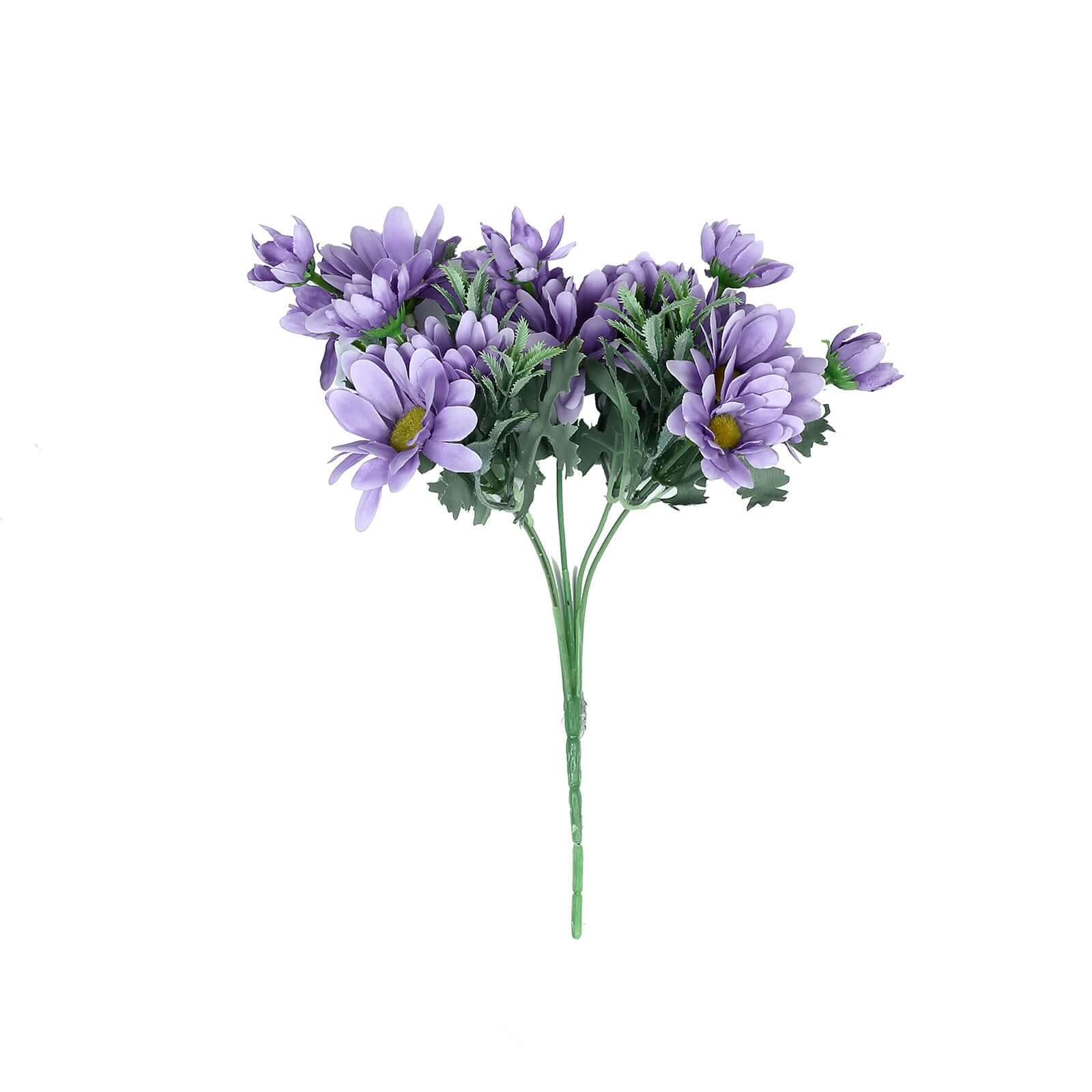 4 Bushes 11 Lavender Lilac Artificial Silk Daisy Flower Bouquet Branches