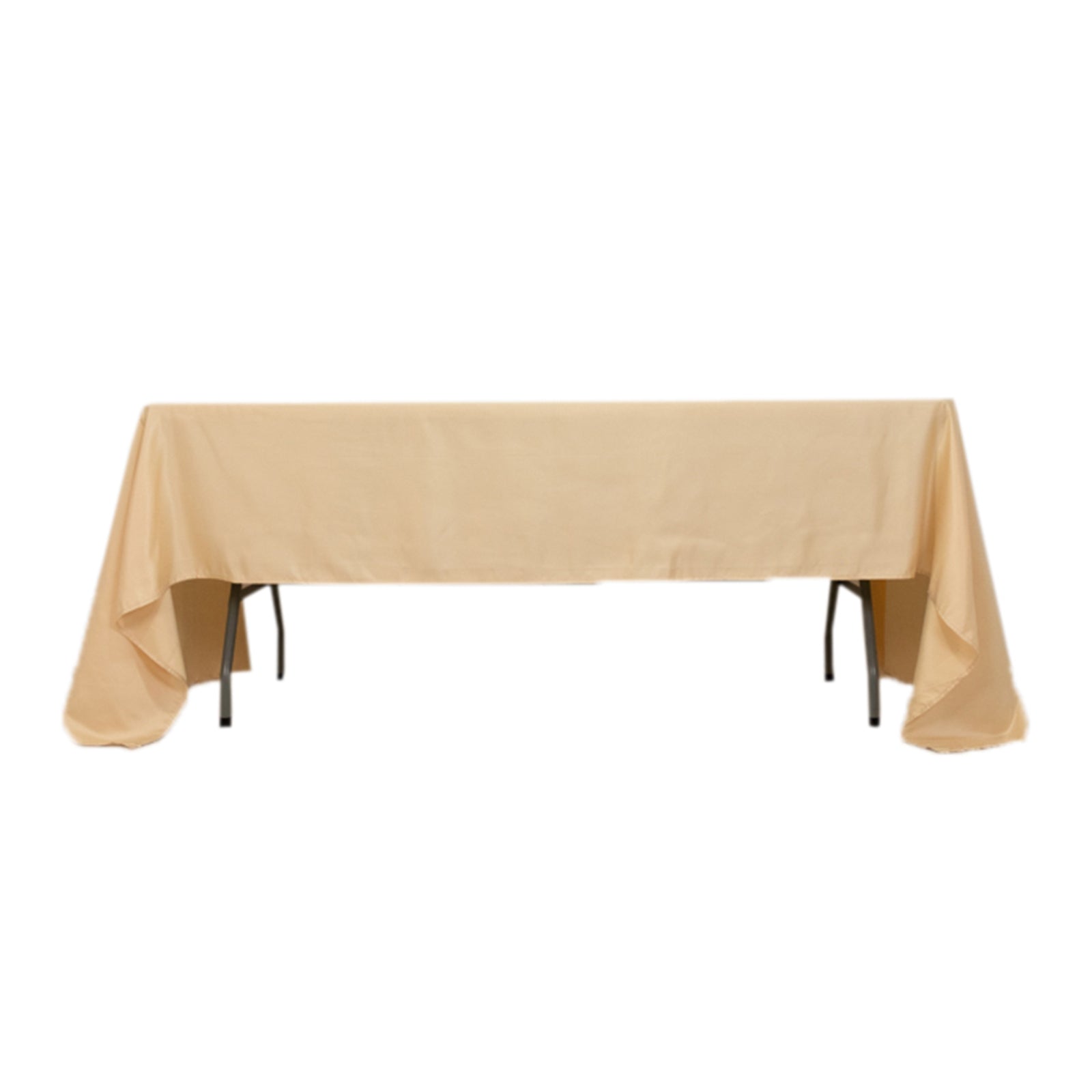 Lamour Satin 60x126 Rectangle Tablecloth Beige - Soft & Silk-Like Table Cover