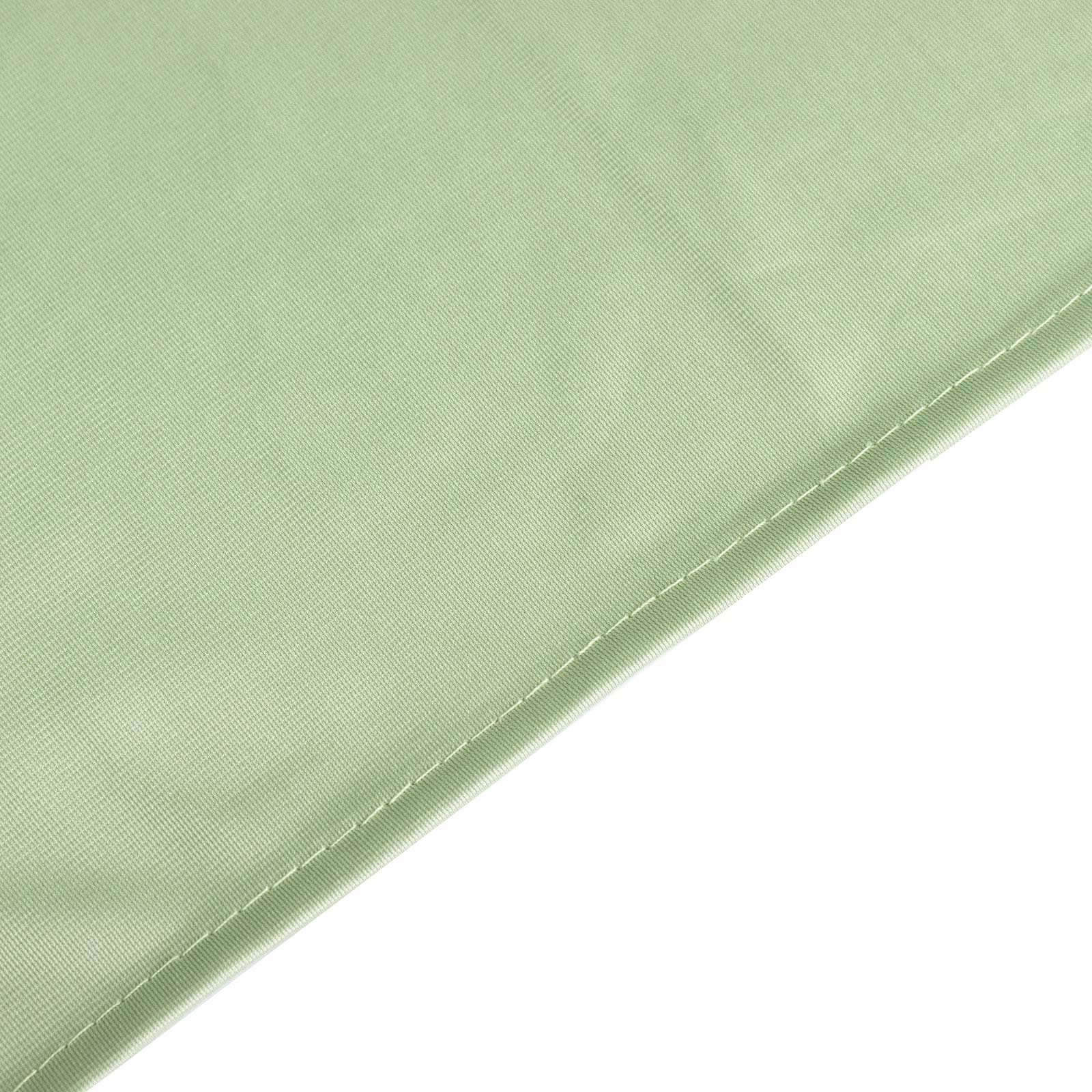 Premium Scuba Round 132 Tablecloth Sage Green - Wrinkle Free & Stain Resistant Seamless Table Cover