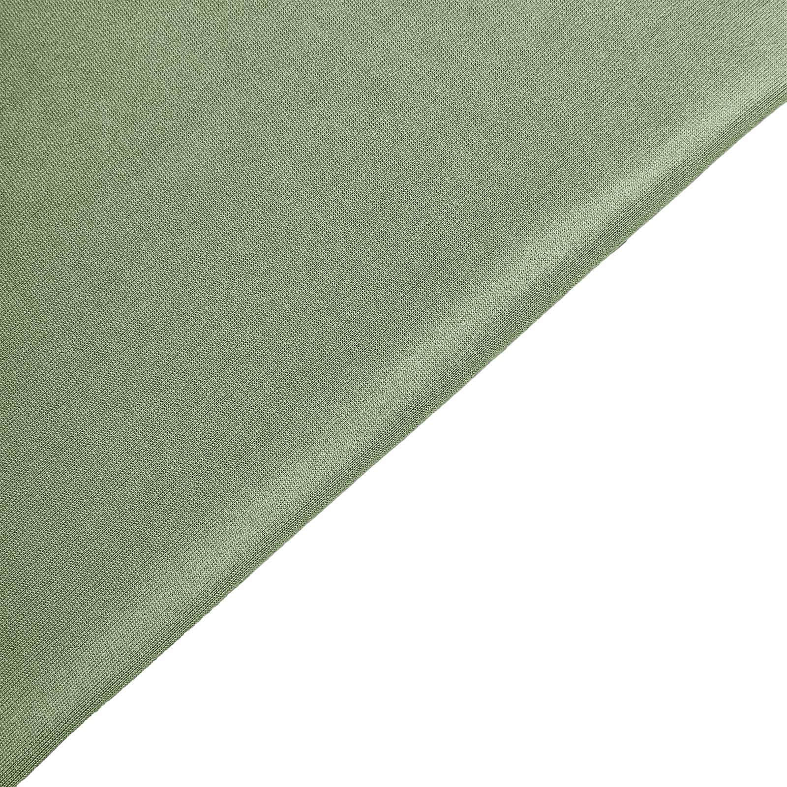 5 Pack Stretch Spandex Chair Sashes Dusty Sage Green - Fitted Finish Two Ply Heavy Duty Chair Bands 5x12