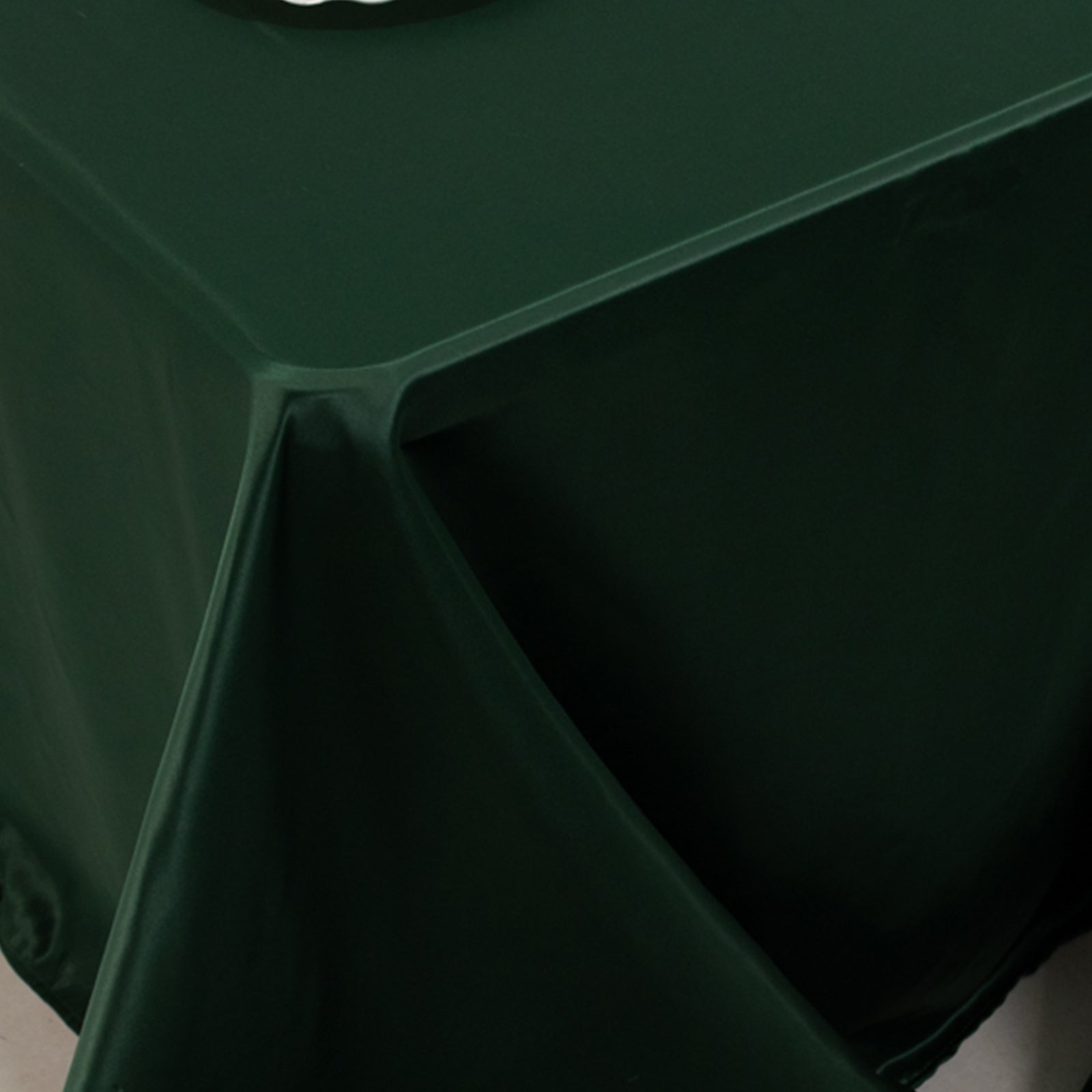 Lamour Satin 90x132 Rectangle Tablecloth Hunter Emerald - Soft & Silk-Like Seamless Table Cover