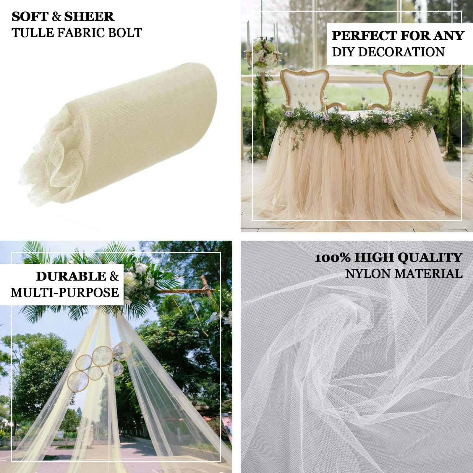 18x100 Yards Sage Green Tulle Fabric Bolt, Sheer Fabric Spool Roll For Crafts