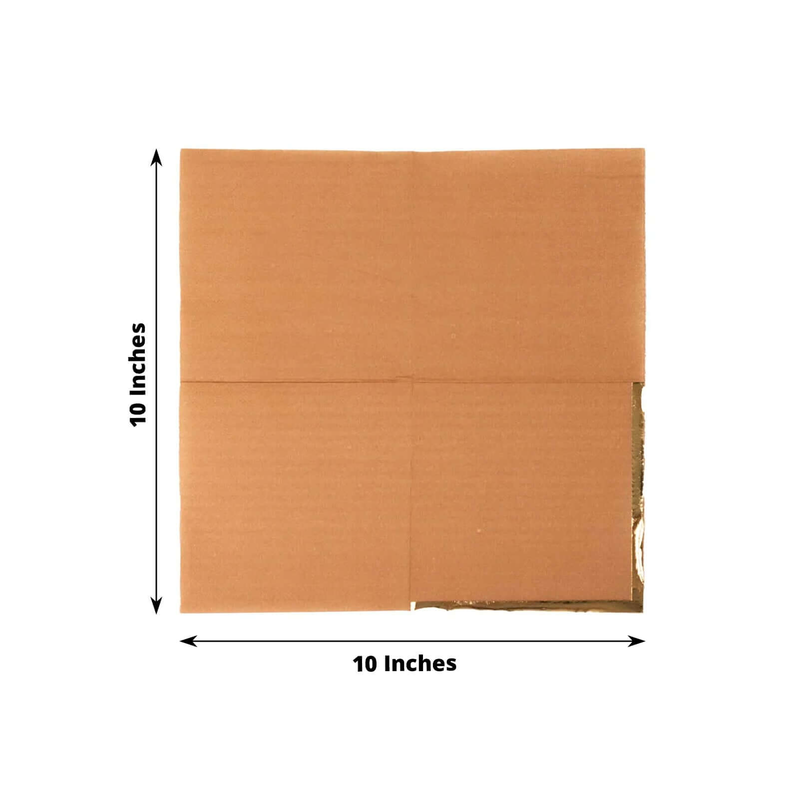 50-Pack Paper Beverage Napkins Terracotta (Rust) with Gold Foil Edge - 2 Ply Disposable Soft 18GSM Cocktail Napkins 5x5