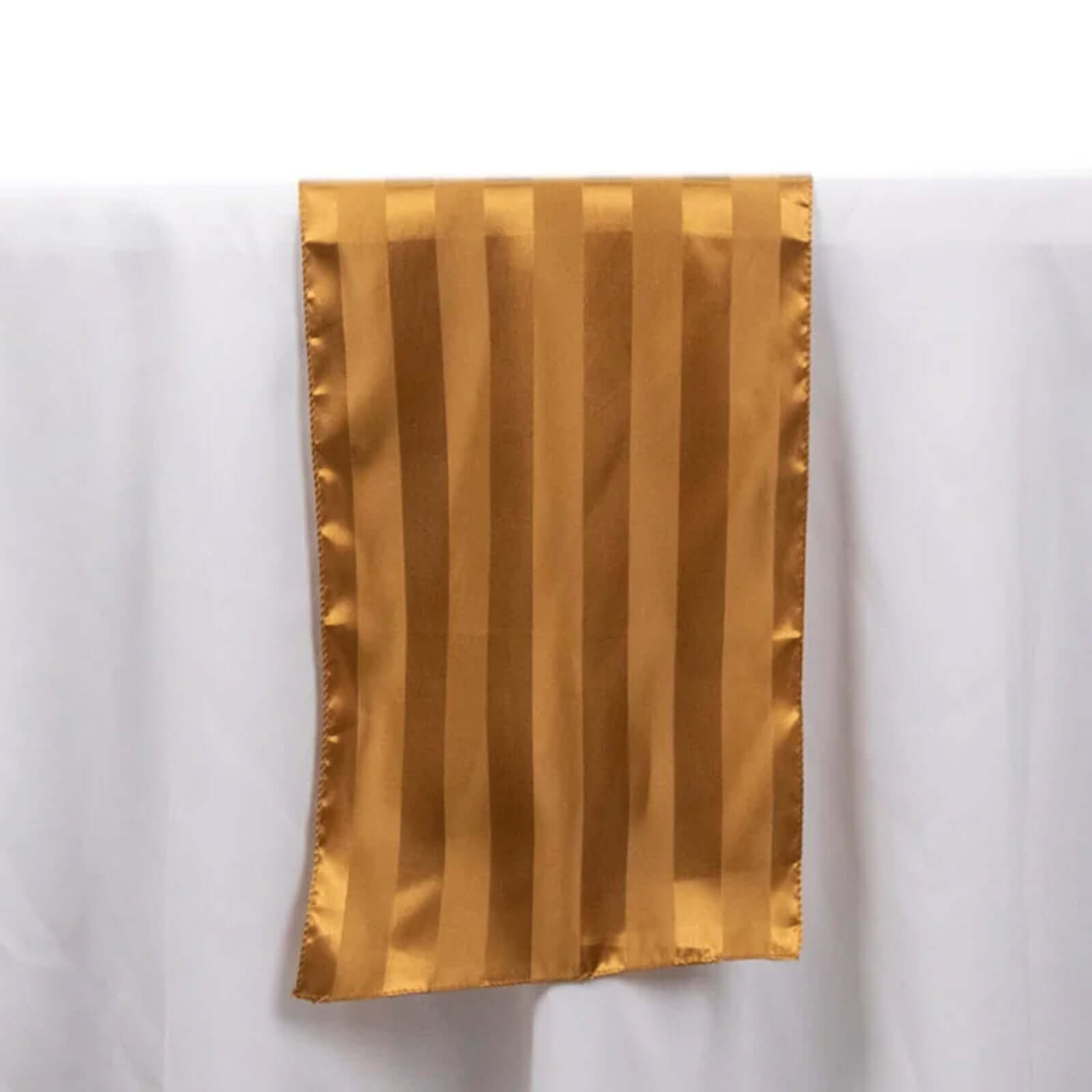 Satin 12x108 Table Runner Gold - Stripe Table Decor