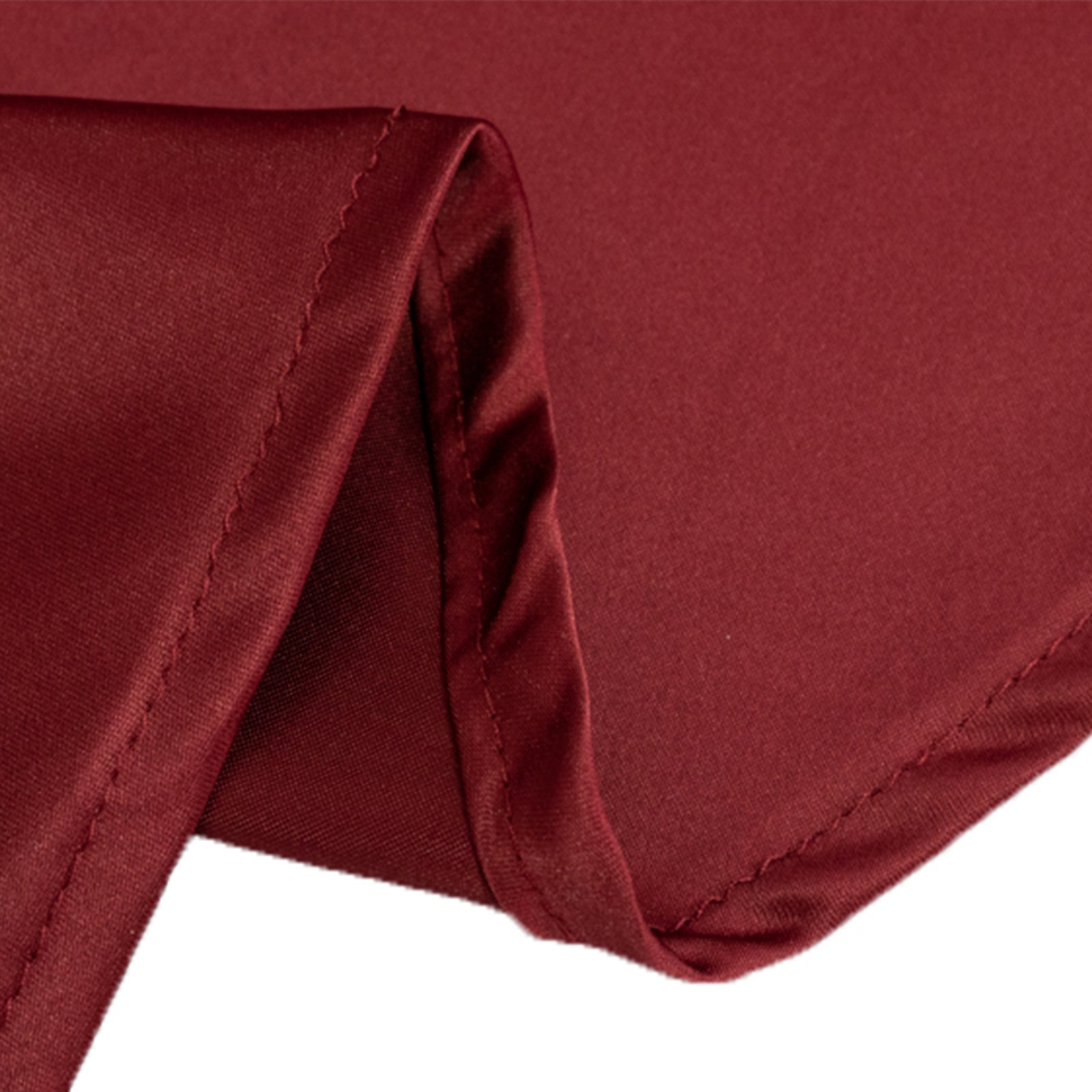 Lamour Satin 120 Round Tablecloth Burgundy - Seamless Table Cover with Soft Tempered Sheen