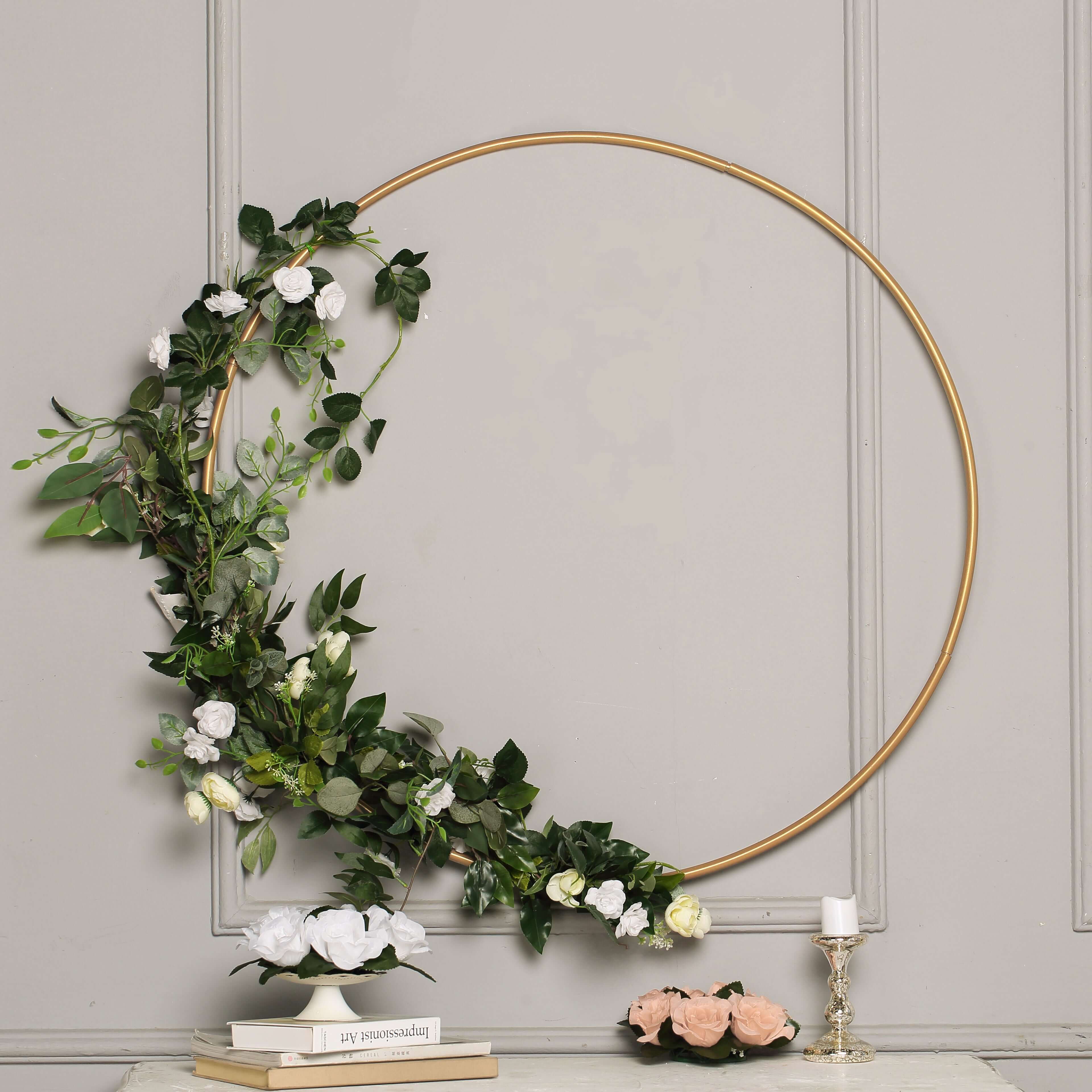 40 Gold Heavy Duty Metal Hoop Wreath, Floral Hoop