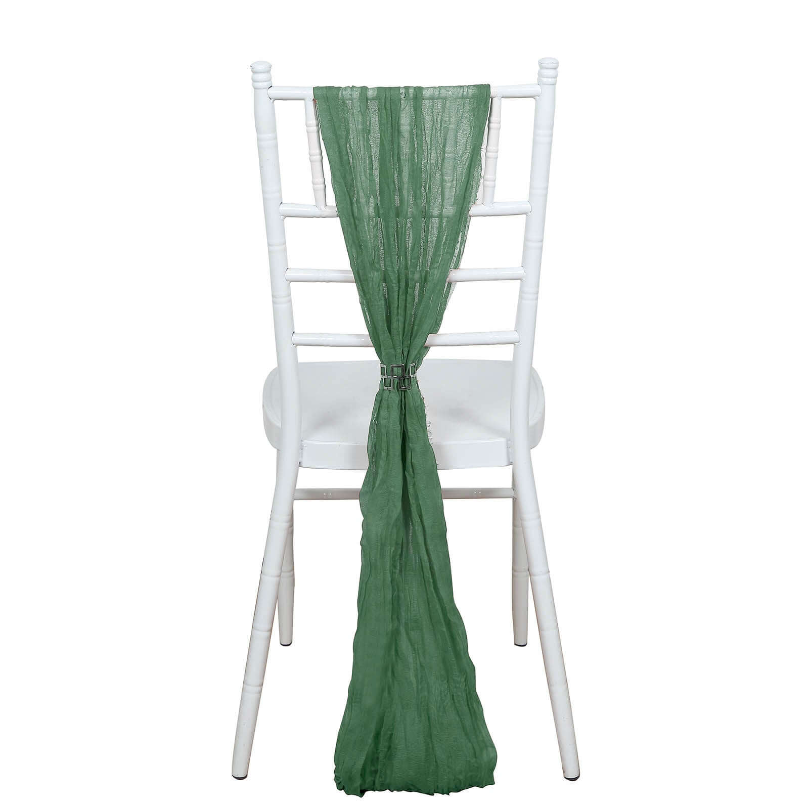 5 Pack Cheesecloth Gauze 16x88 Chair Sashes Olive Green - Boho Chair Decorations
