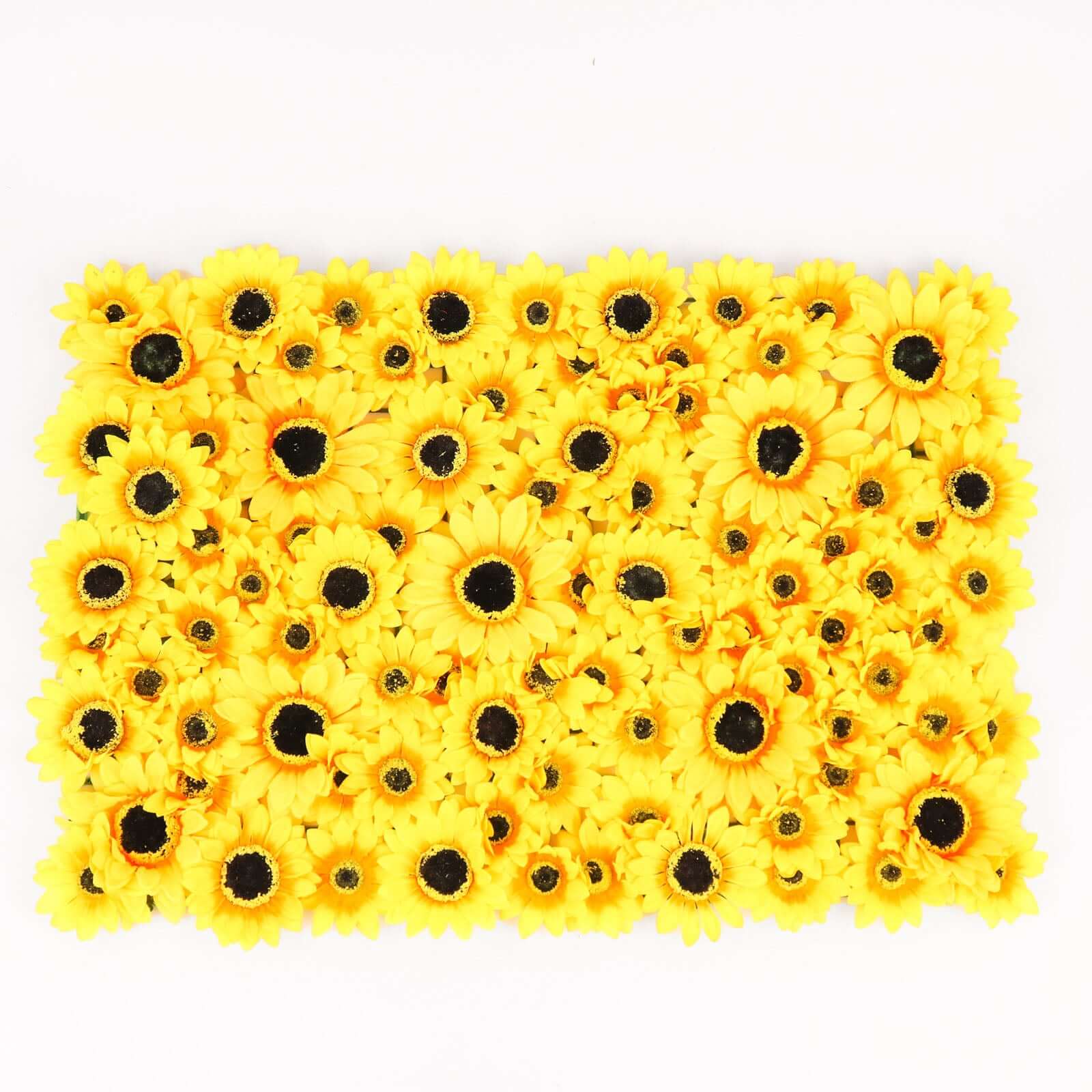 11 Sq ft. Artificial Sunflower Wall Mat Backdrop, Flower Wall Decor, Indoor Outdoor UV Protected - 4 Artificial Panels