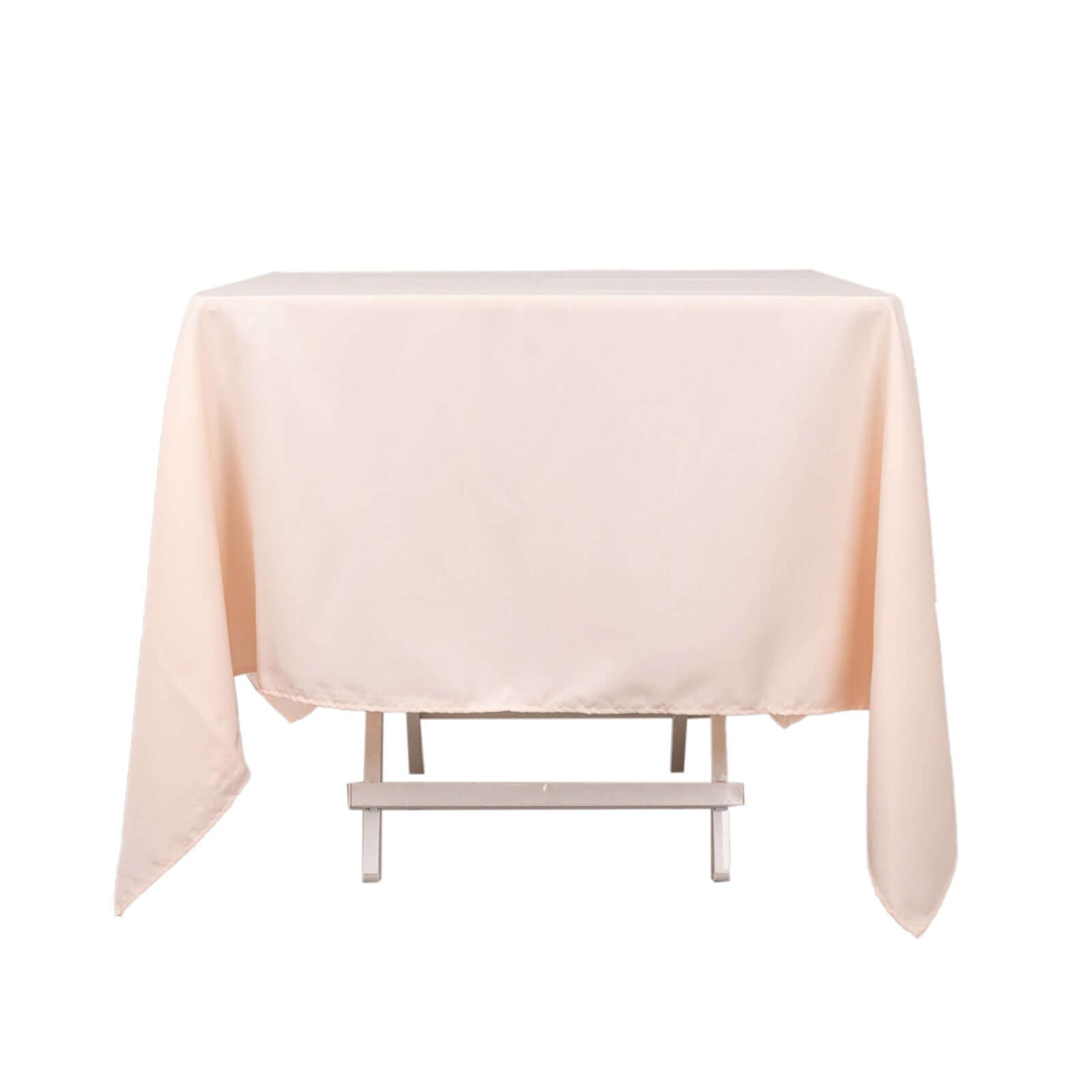 Premium Polyester Square Tablecloth 70x70 Blush 220GSM Wrinkle-Resistant Table Cover