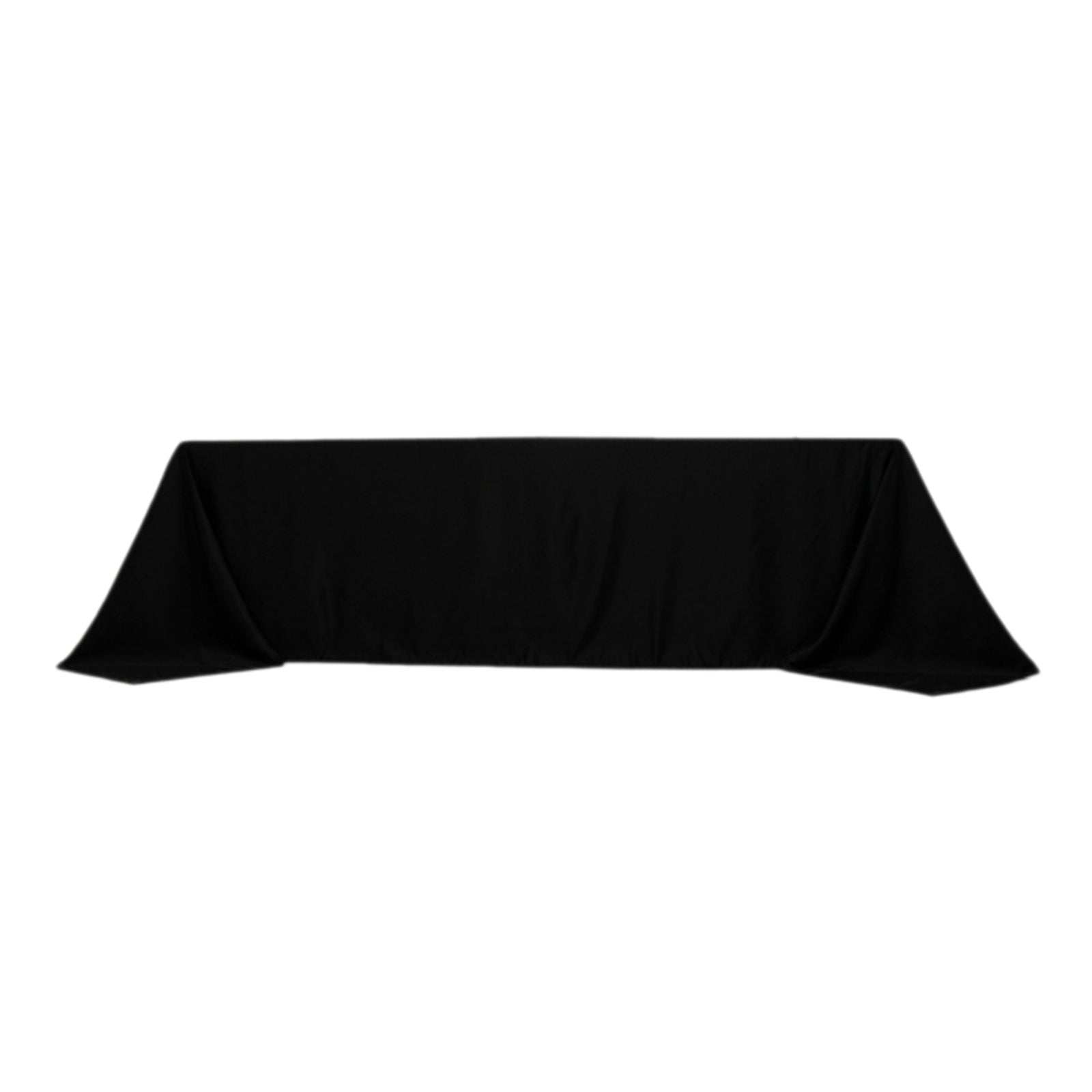 Lamour Satin 90x156 Rectangle Tablecloth Black - Luxurious, Soft Seamless Table Cover for Stylish Settings