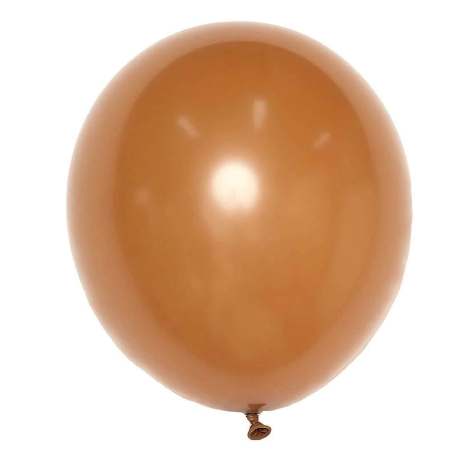 25 Pack 12 Matte Pastel Caramel Helium or Air Latex Party Balloons