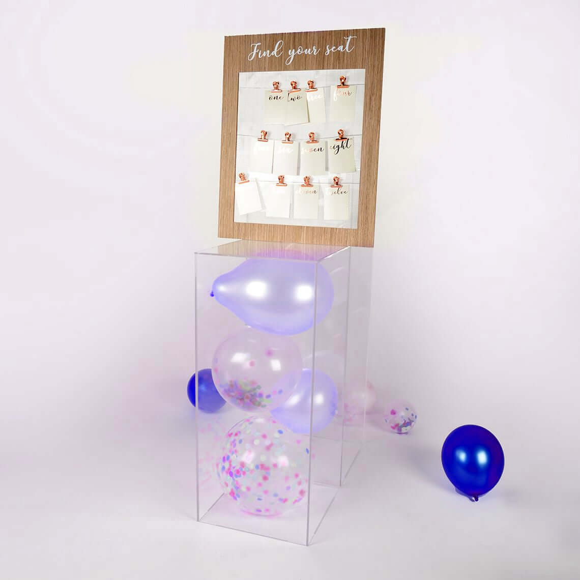 40 Floor Standing Clear Acrylic Display Box, Transparent Pedestal Riser with Interchangeable Lid and Base