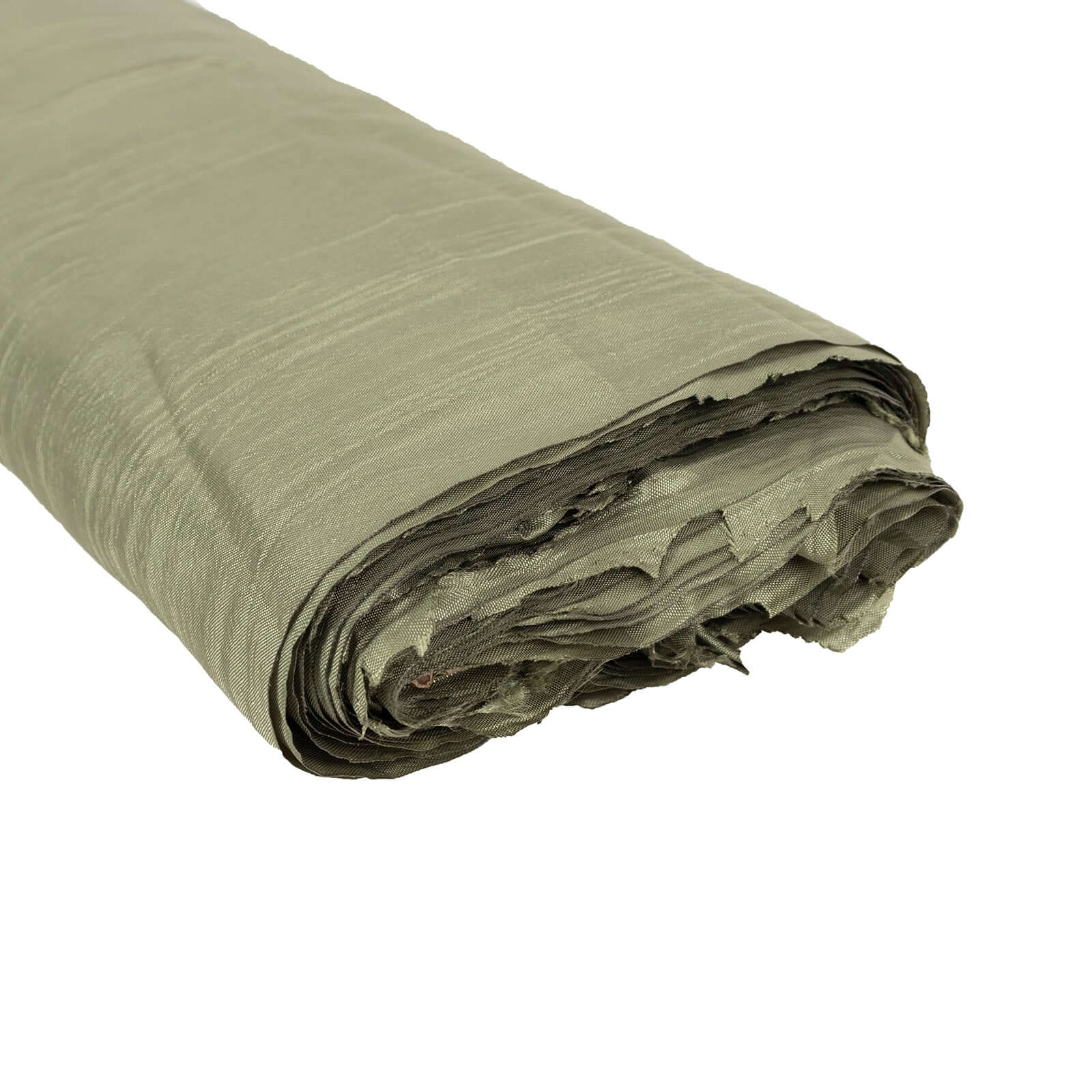 54x10 Yards Dusty Sage Green Accordion Crinkle Taffeta Fabric Bolt