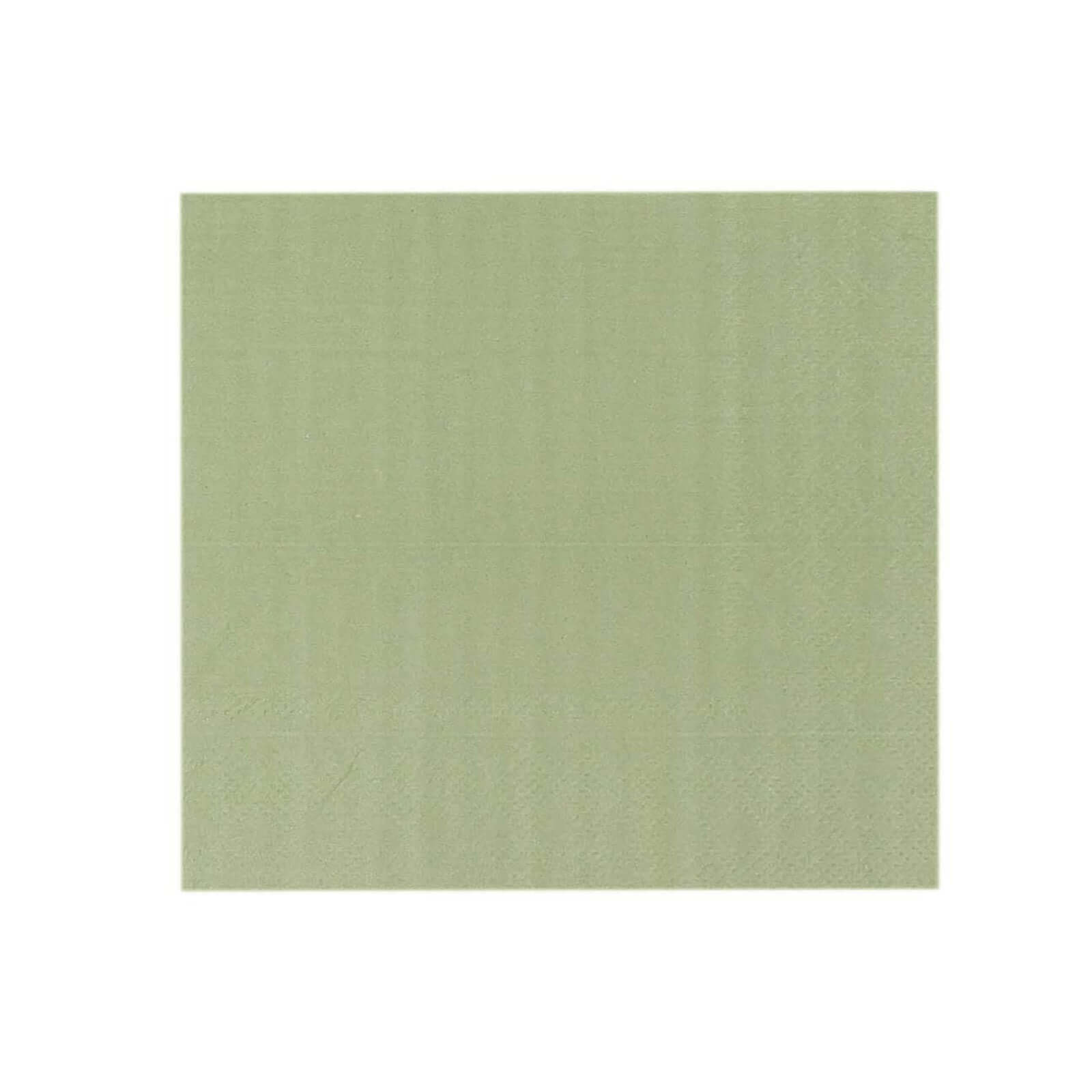 50-Pack Paper Beverage Napkins Sage Green - 2 Ply Disposable Soft 18GSM Cocktail Napkins 5x5