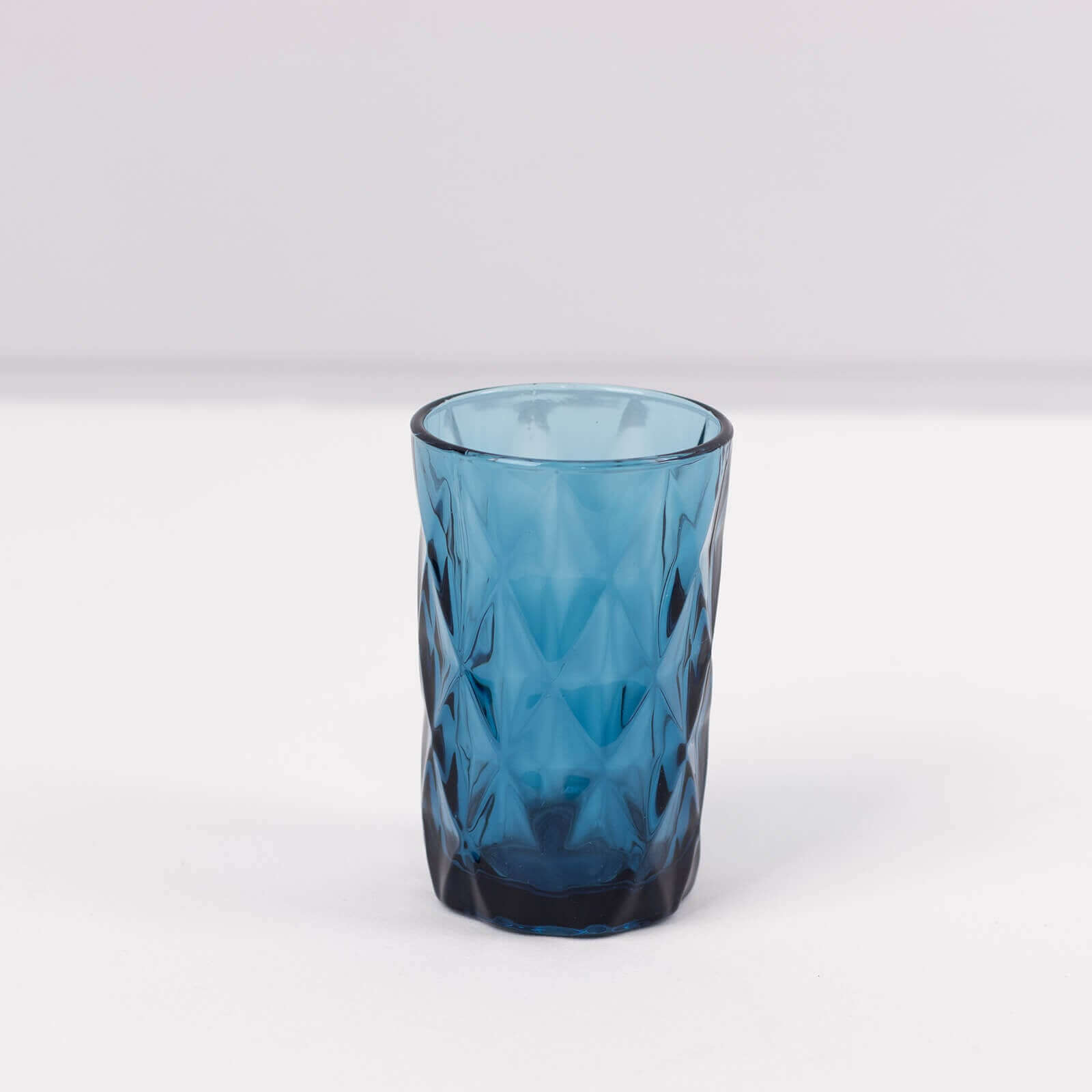 6-Pack Whiskey Glasses Ocean Blue Textured Crystal Cut Design with Heavy Base - Highball Tumblers for Parties & Events 12oz 5