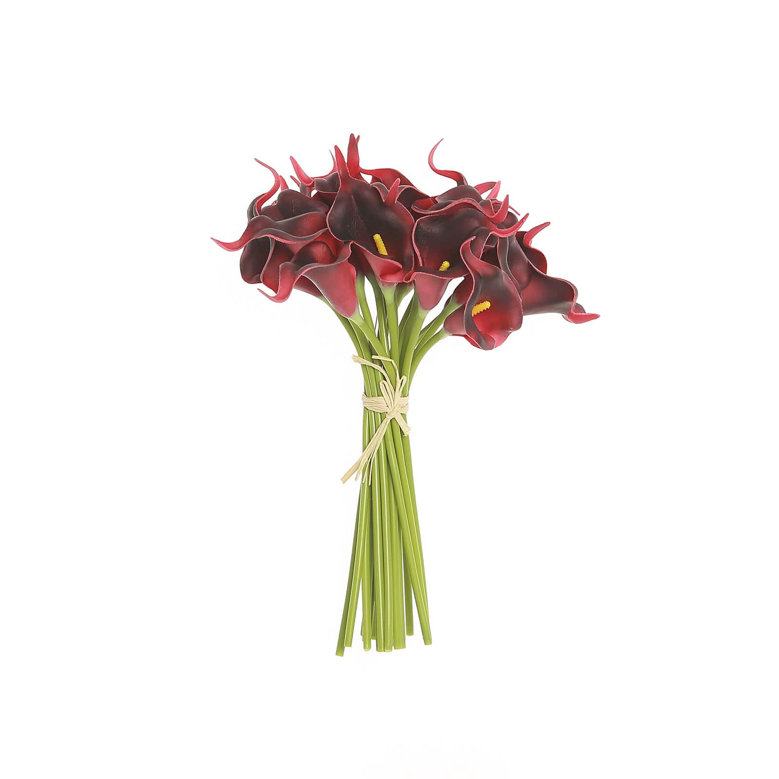 20 Stems 14 Burgundy Artificial Poly Foam Calla Lily Flowers