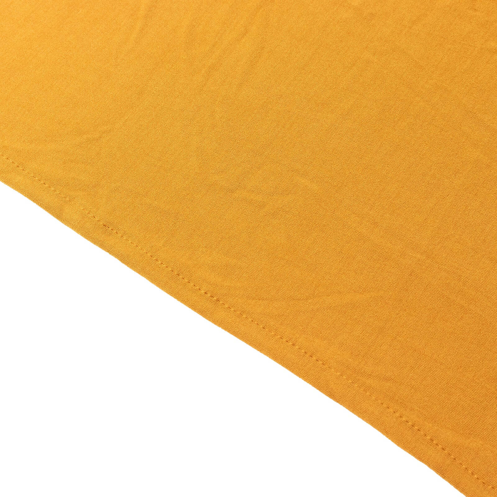 Stretch Spandex 6ft Round Tablecloth Gold - Durable Form-Fitting Table Cover for Events & Presentations