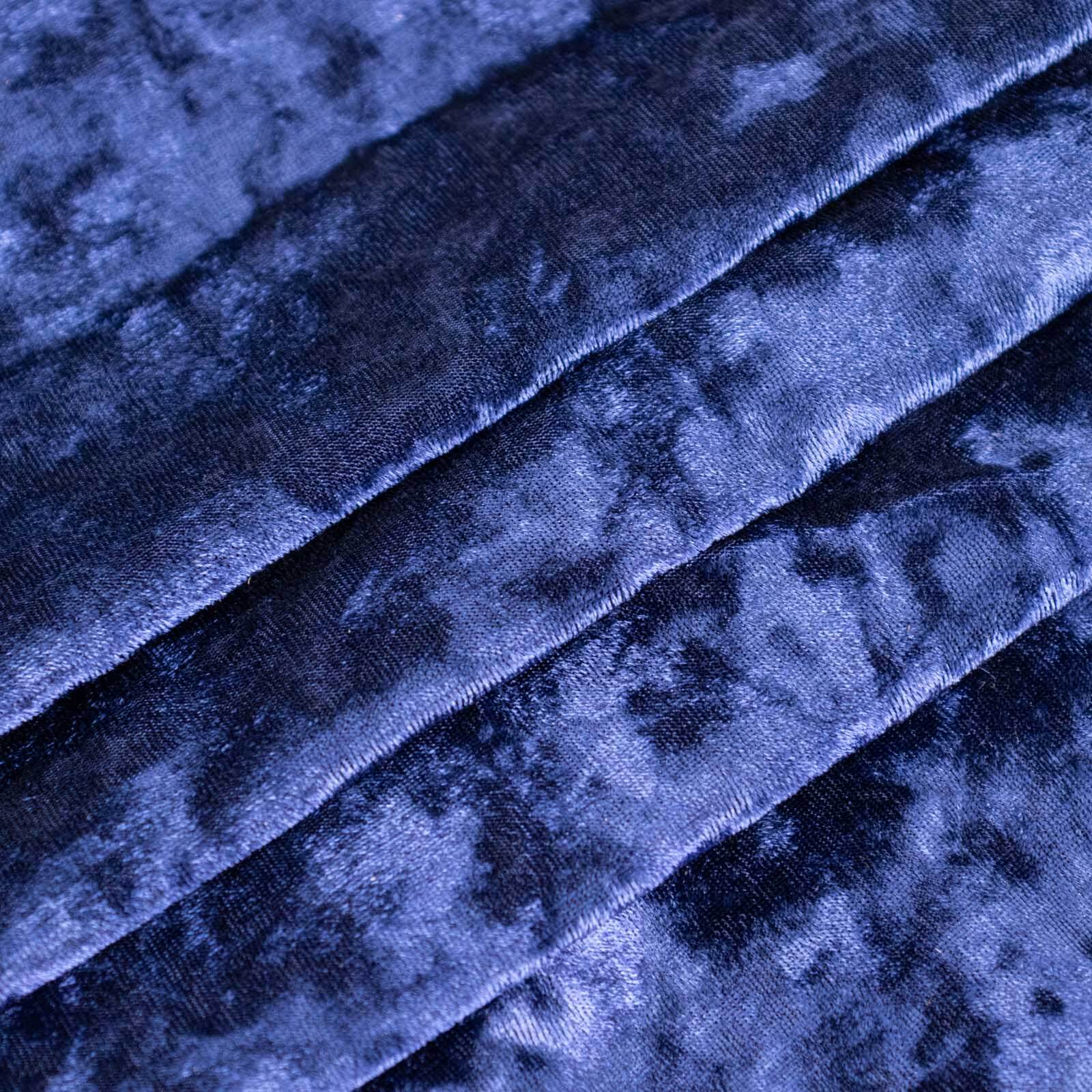 65x5 Yards Navy Blue Crushed Velvet Fabric Bolt, DIY Craft Fabric Roll