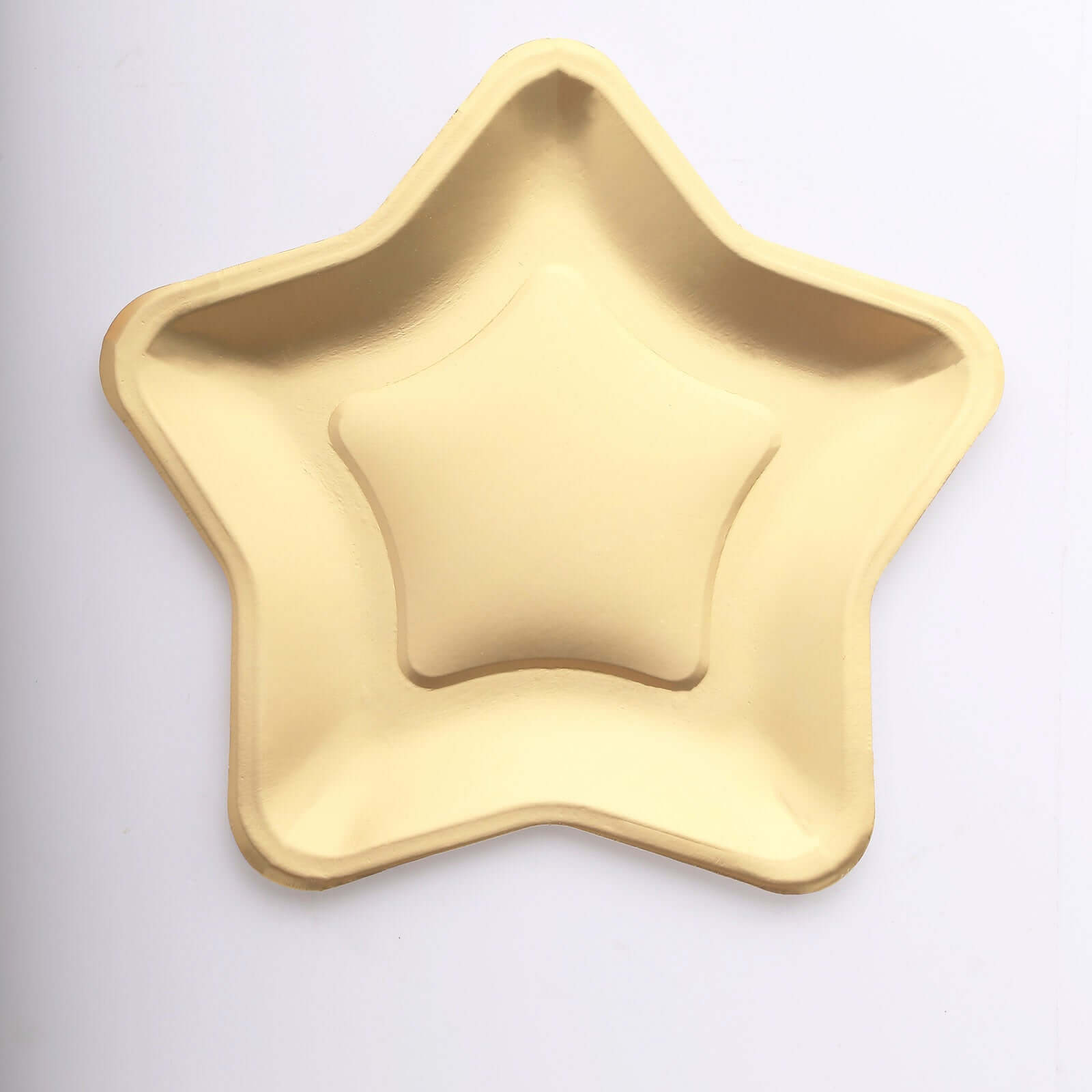 25-Pack Paper Star Shaped Dinner Plates Matte Gold - Eco-friendly Disposable 300GSM Party Plates for Starry-Themed Events 9