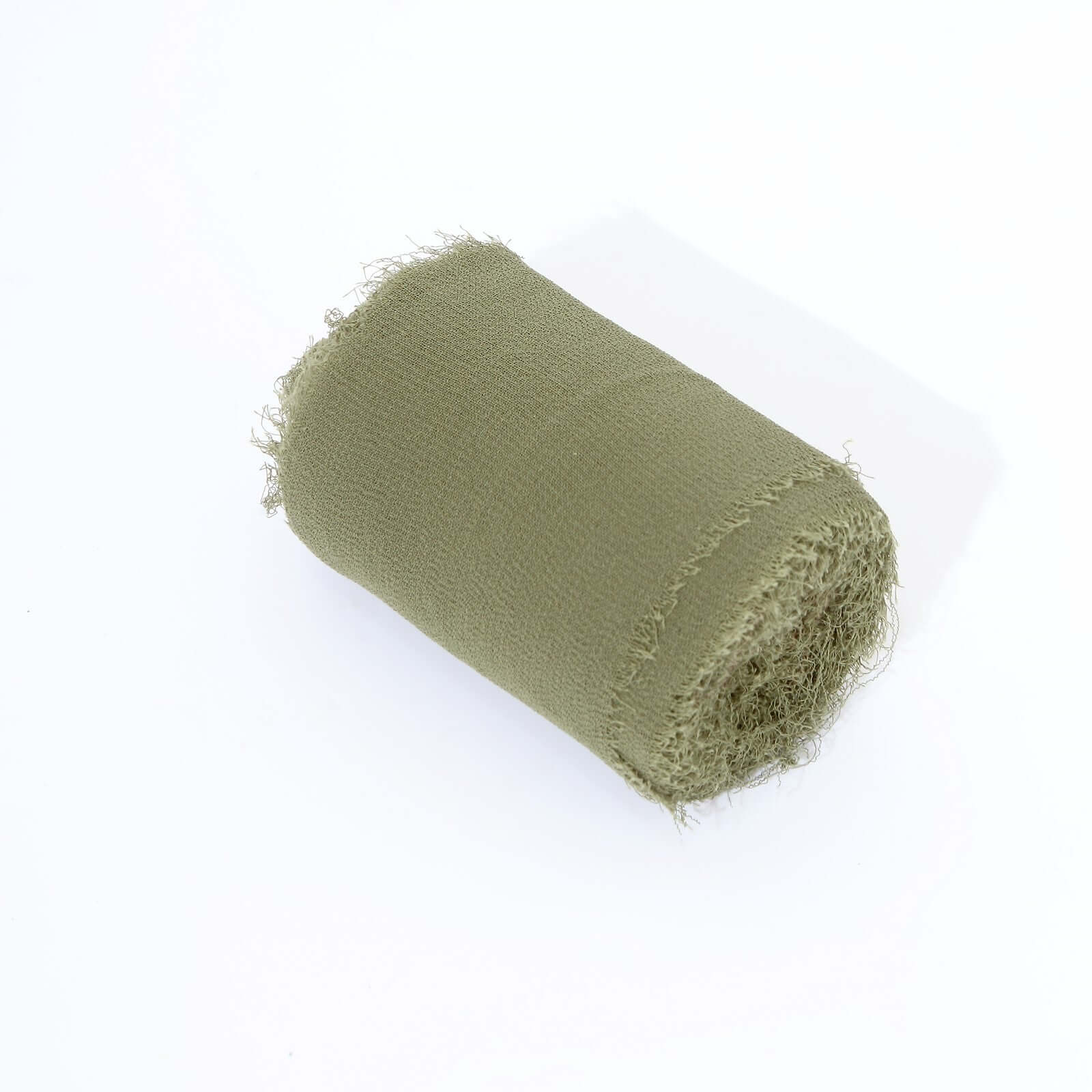 2 Pack 6yds Dusty Sage Green Silk-Like Chiffon Ribbon Roll, DIY Wedding Bouquet Linen Wrap