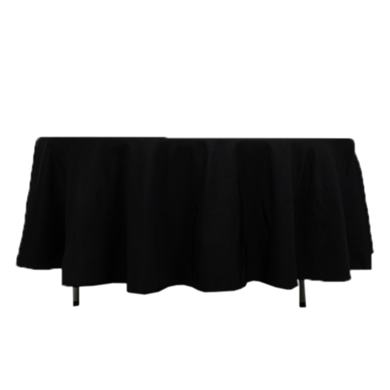 Fire Retardant Premium Polyester 108 Round Tablecloth Black - Stylish High-Performance Table Cover for Large Gatherings