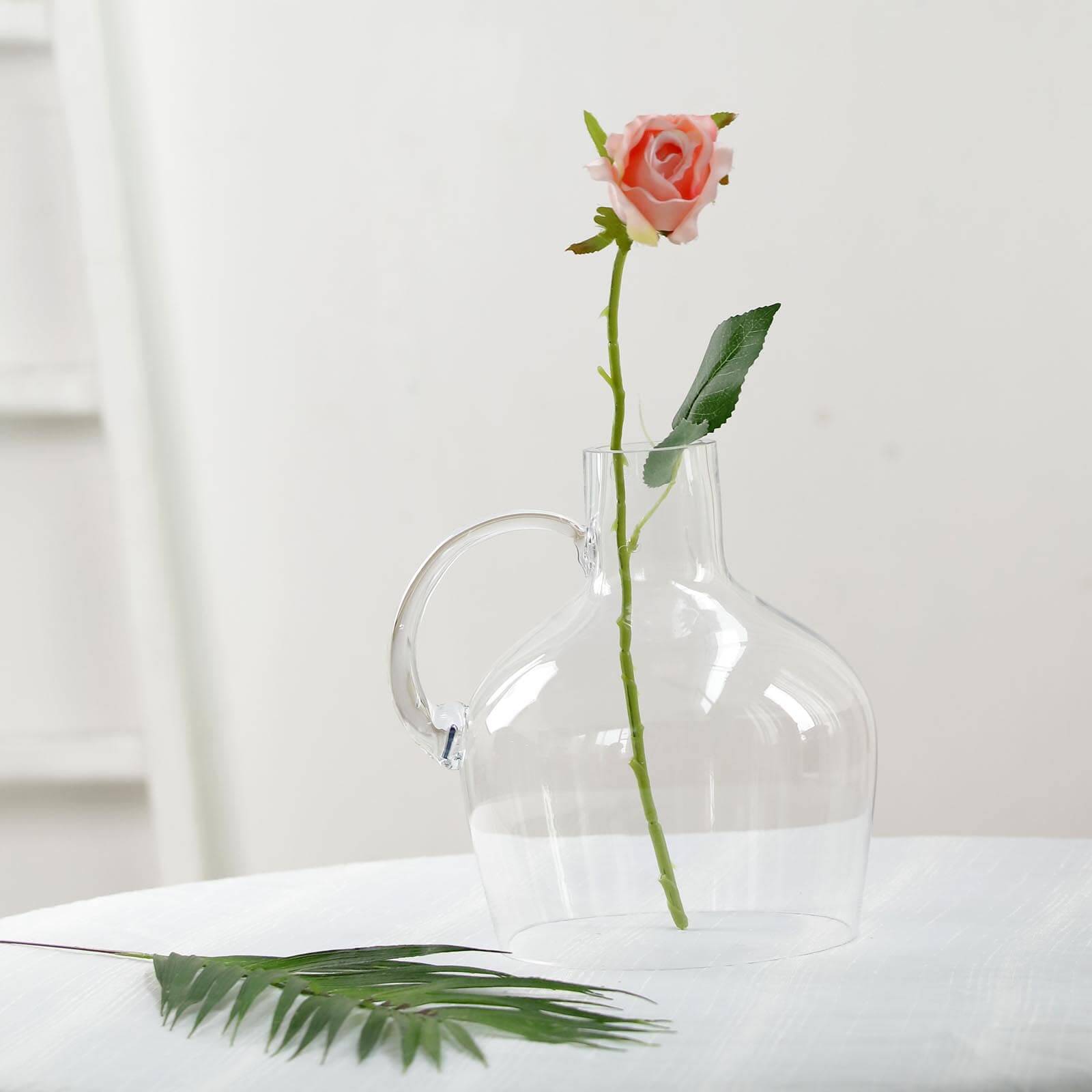 Glass Candle Holder Cloche Jar Dome Clear with Wooden Base - Stylish Centerpiece for Floral Displays 10