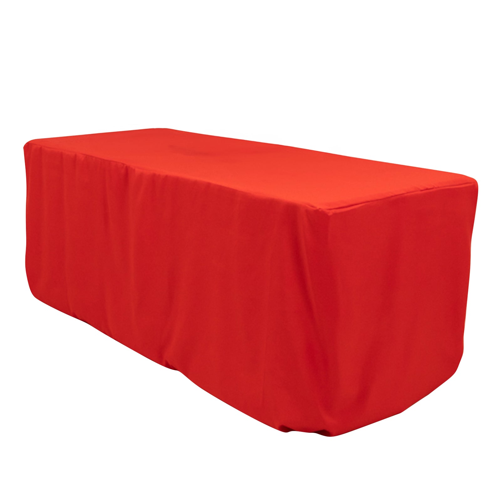 Premium Polyester 6ft Rectangle Tablecloth Red Durable Fitted 220GSM Table Cover