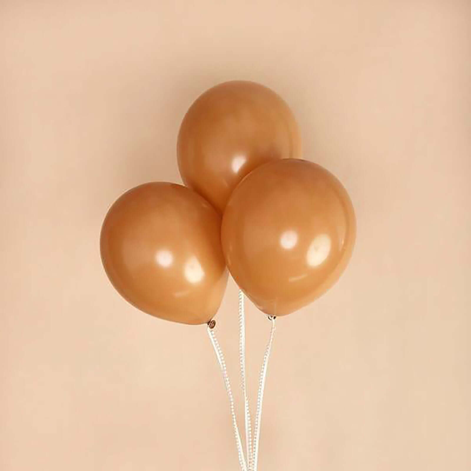 25 Pack 12 Matte Pastel Caramel Helium or Air Latex Party Balloons