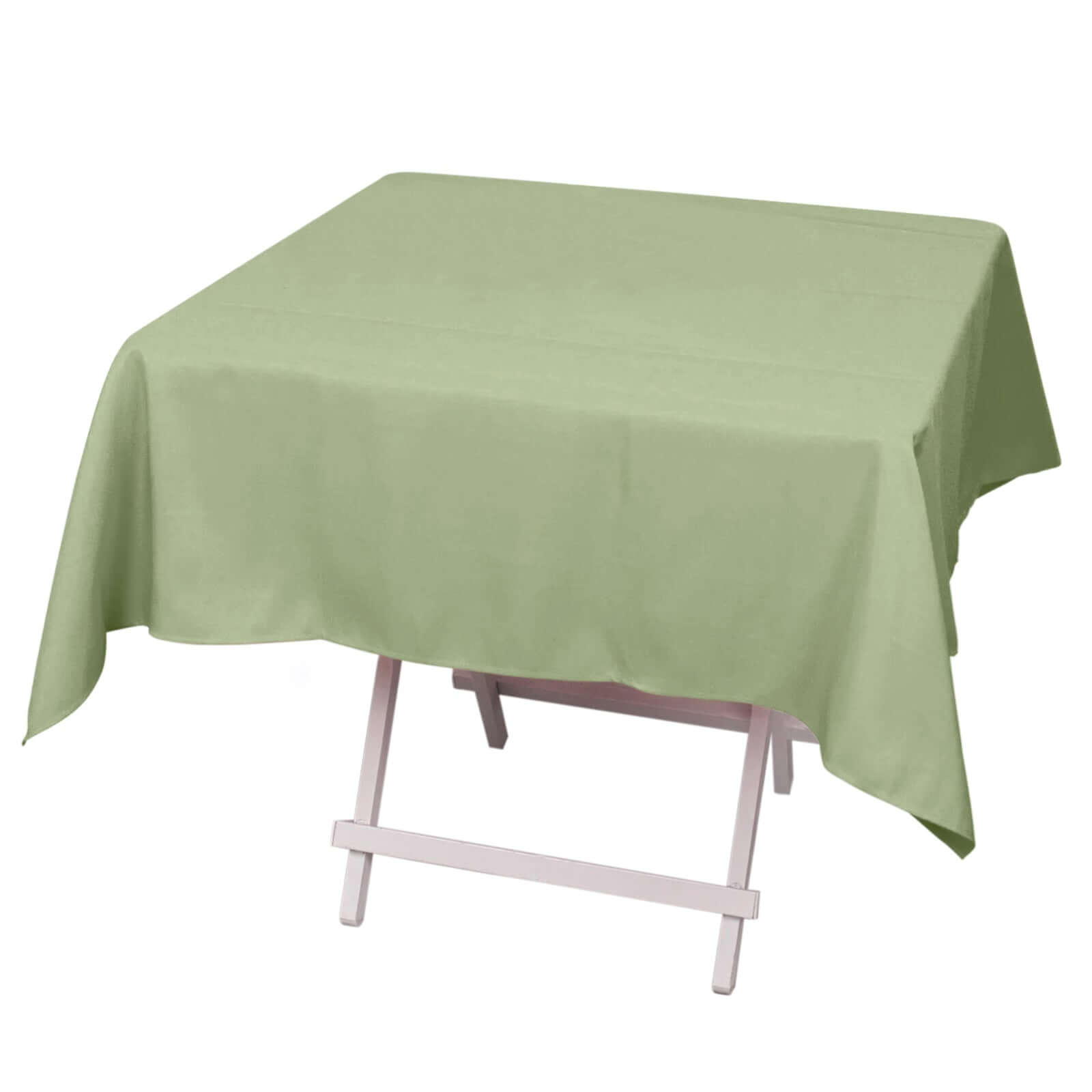 Premium Polyester 54x54 Square Tablecloth Dusty Sage Green - 220GSM Stain and Wrinkle-Resistant Table Cover