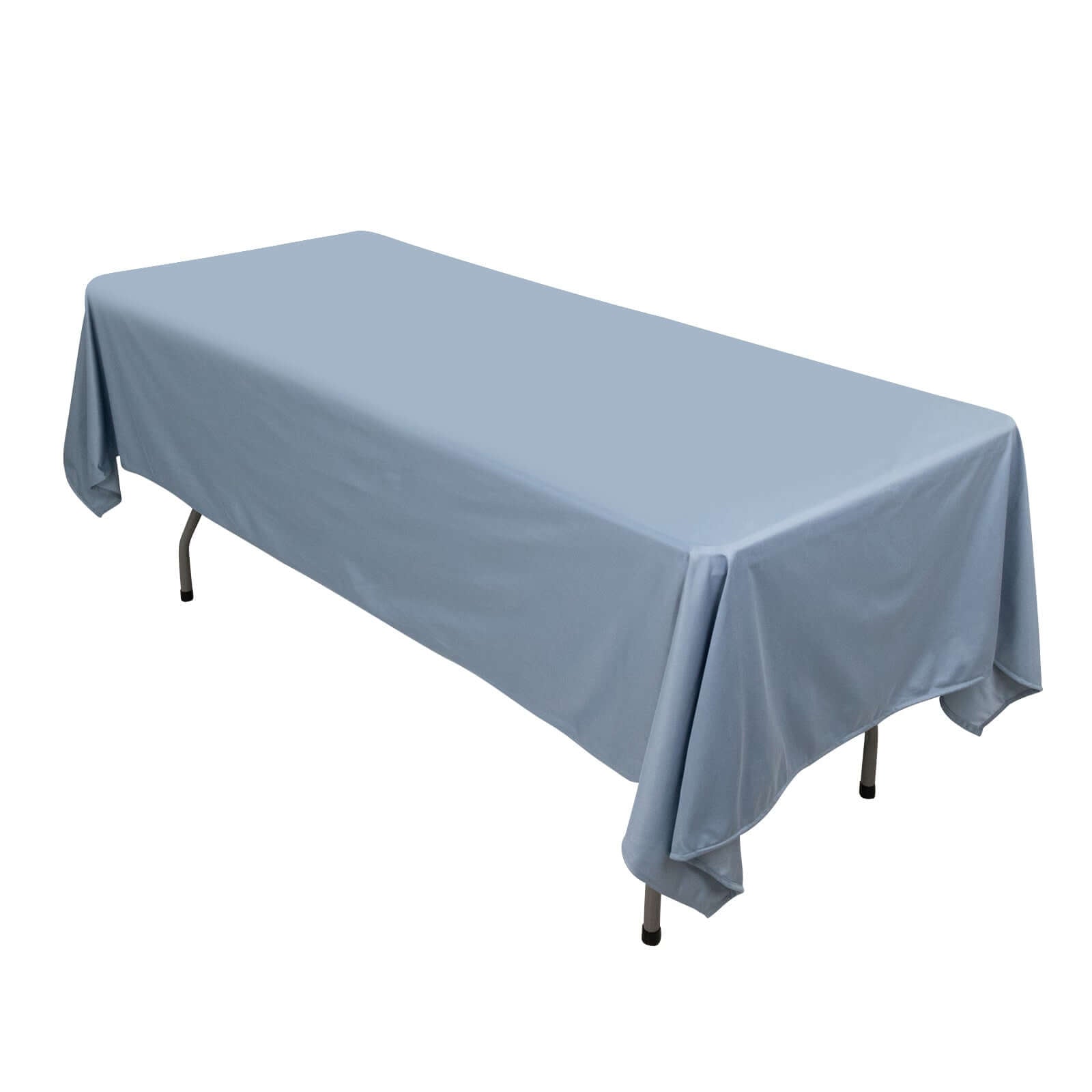 Premium Scuba Rectangular 60x102 Tablecloth Dusty Blue - Wrinkle Free & Stain Resistant Table Cover