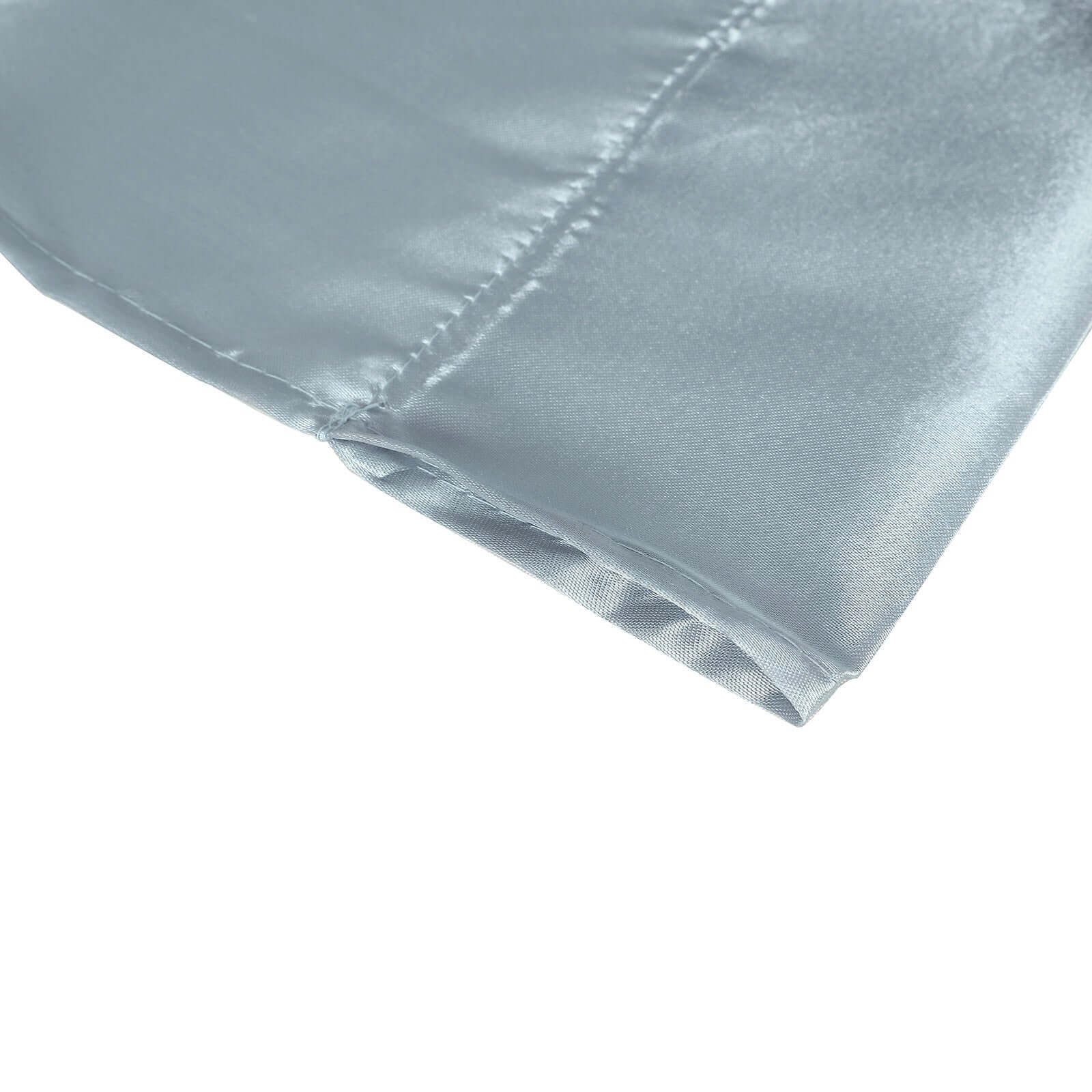 8ftx10ft Dusty Blue Satin Event Curtain Drapes, Backdrop Event Panel