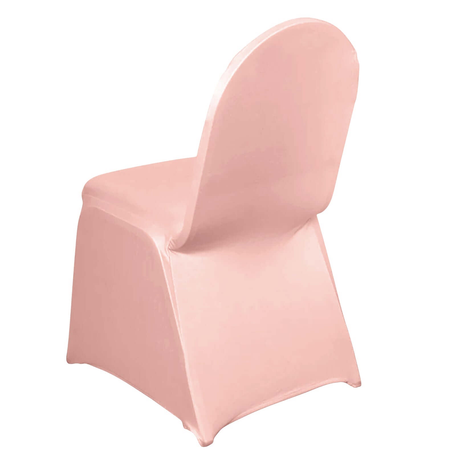 Spandex Chair Cover for Banquet Chairs Dusty Rose - Stretch 160GSM Fabric with Slip-On Slipcover