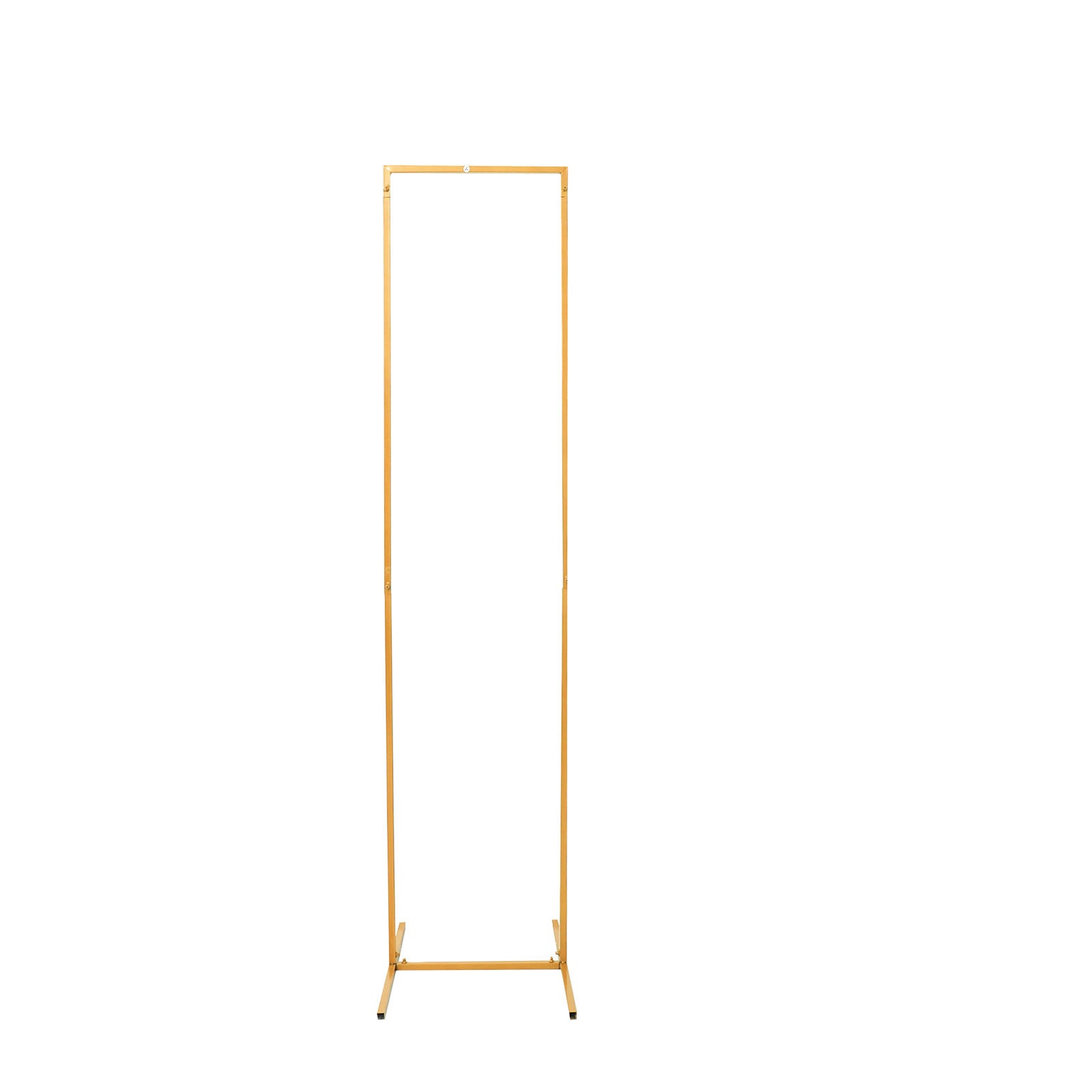 4.5ft Slim Gold Metal Frame Wedding Arch, Rectangular Backdrop Stand, Floral Display Frame