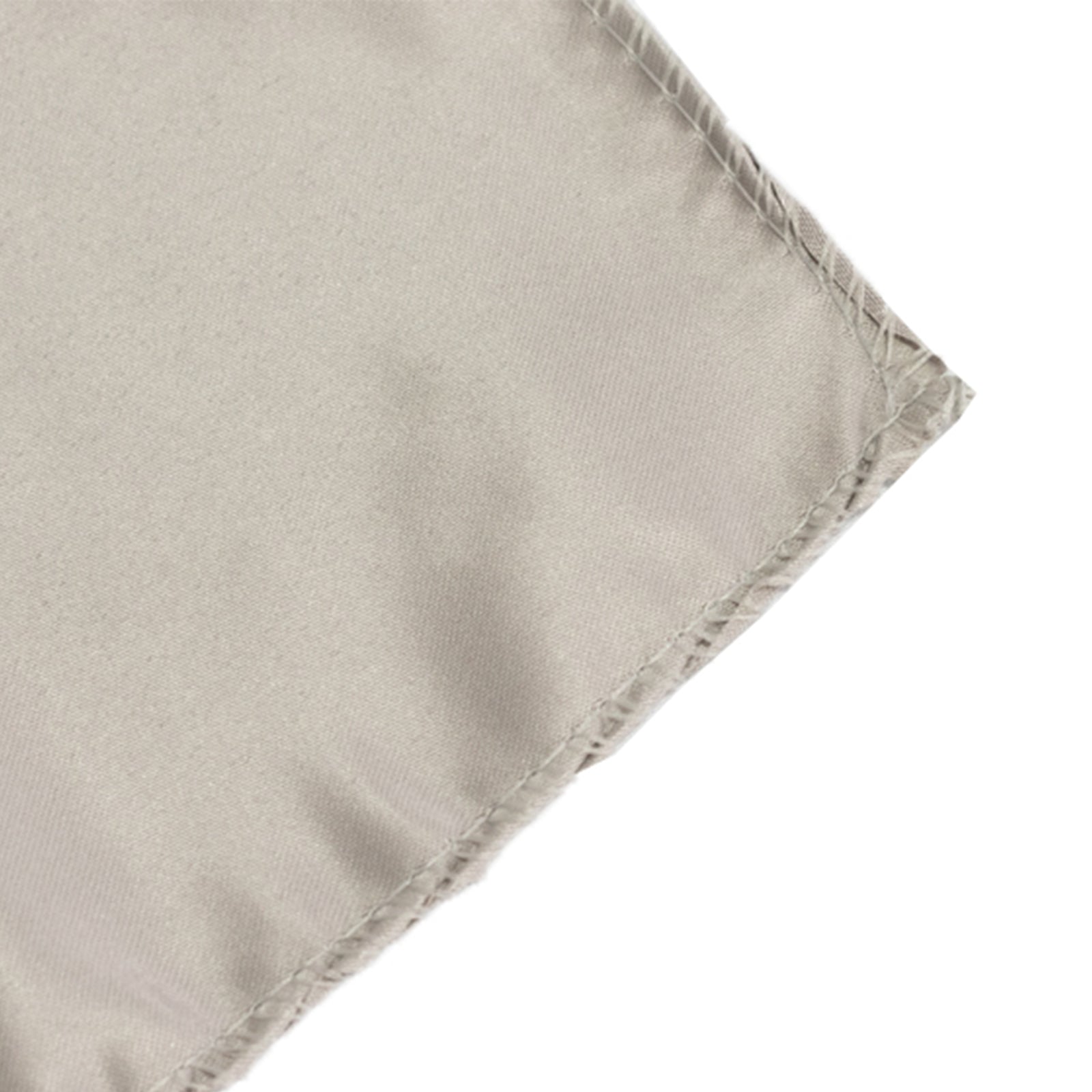 Lamour Satin 72x72 Table Overlay Square Tablecloth Silver - Smooth Finish Table Topper