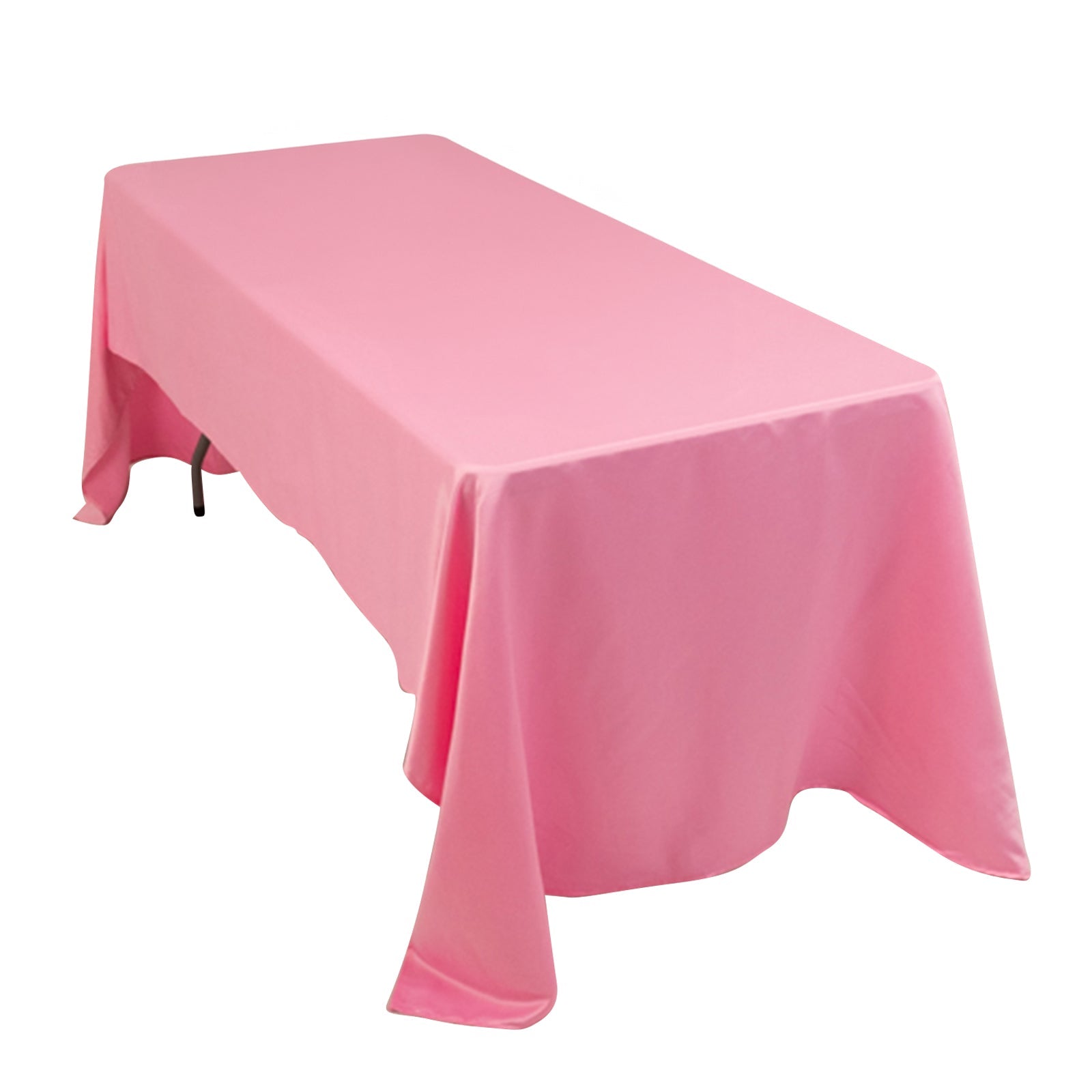 Lamour Satin 60x126 Rectangle Tablecloth Pink - Soft & Silk-Like Table Cover