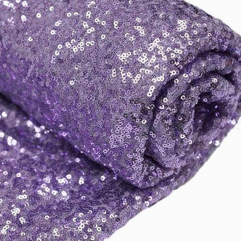 54x4 Yards Lavender Lilac Sequin Fabric Bolt, Sparkly DIY Craft Fabric Roll