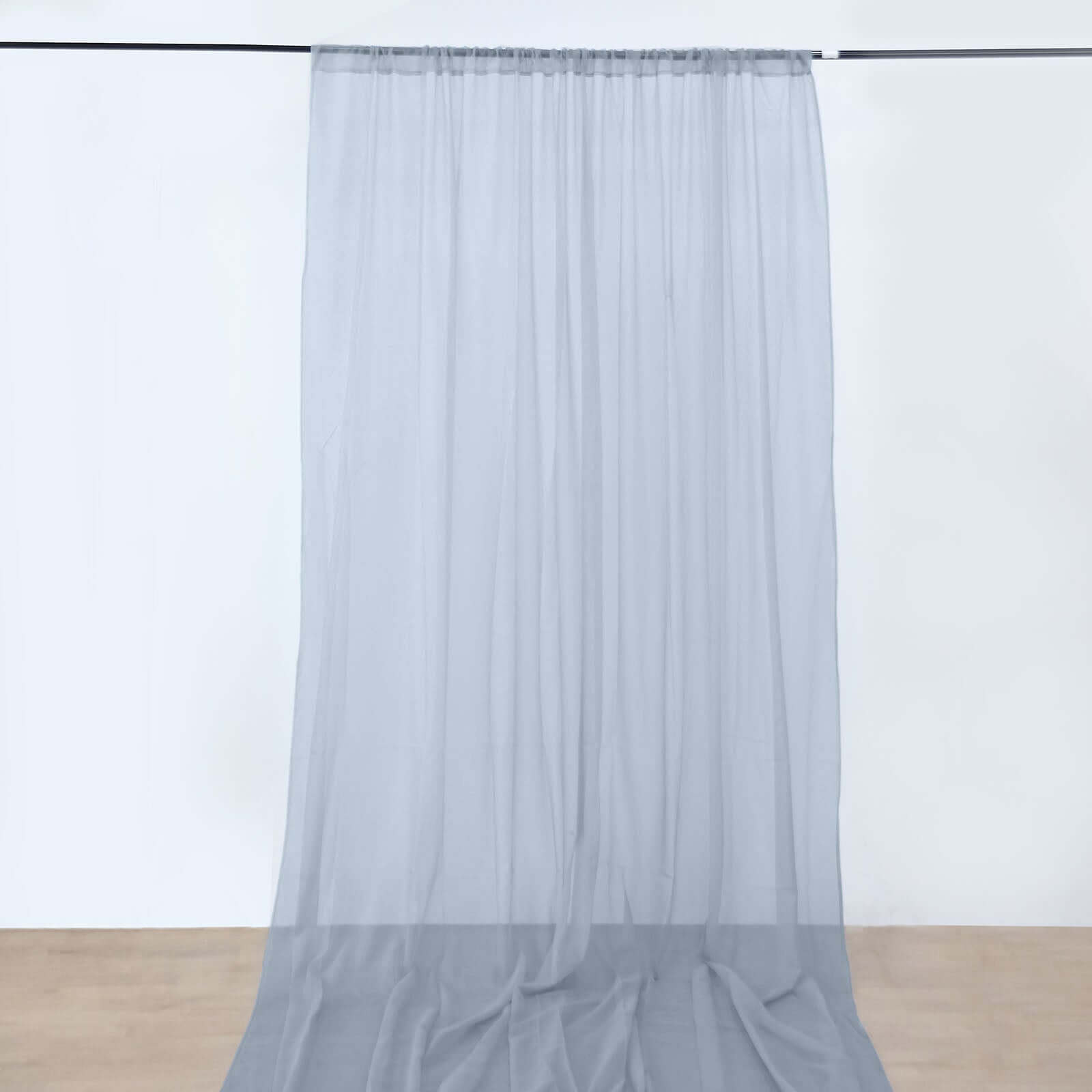 10ftx30ft Dusty Blue Sheer Ceiling Drape Curtain Panels Durable Flame Resistant Fabric