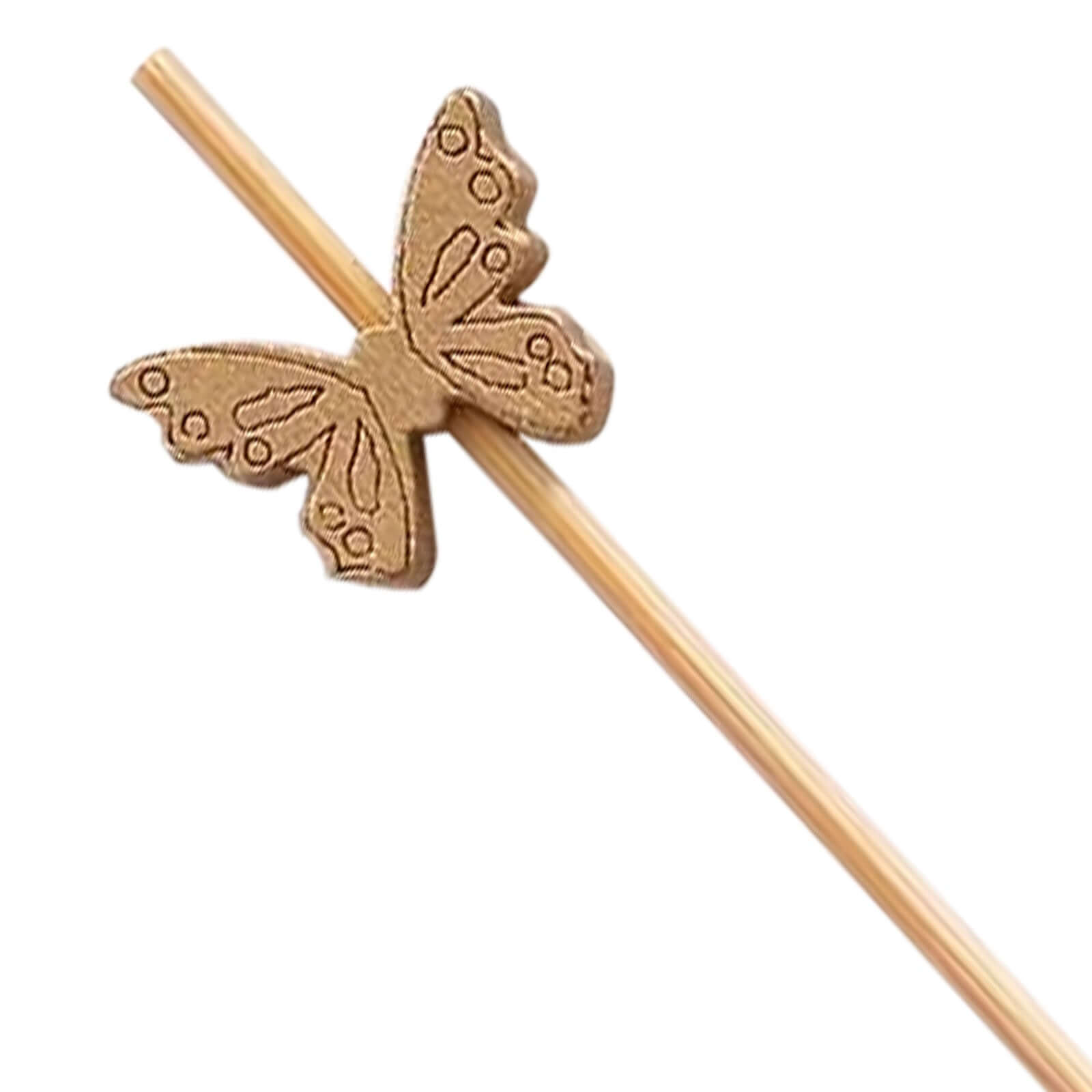 100-Pack Bamboo Cocktail Sticks Butterfly Design Eco Friendly Natural - Biodegradable Party Picks 5