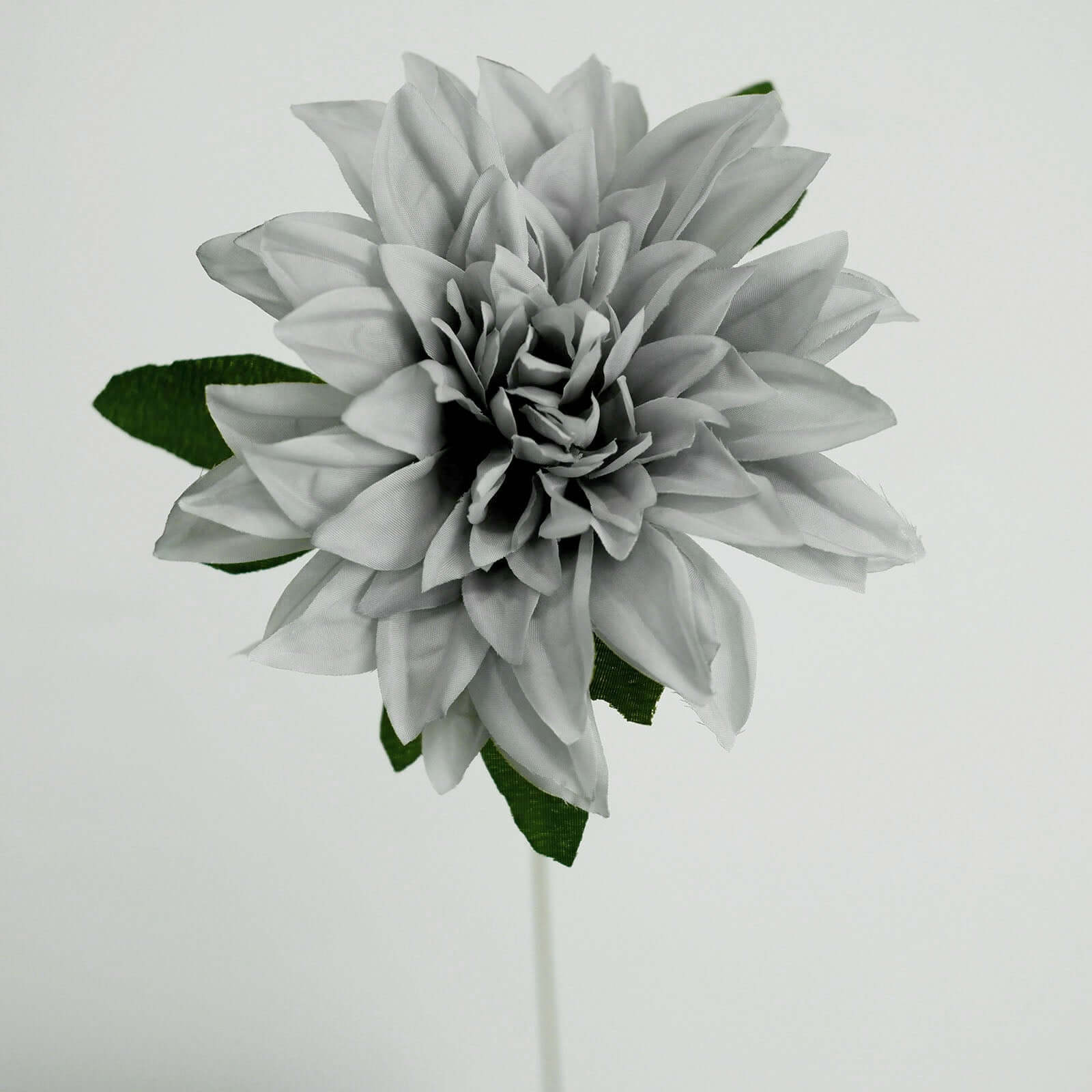 2 Bouquets 20 Silver Artificial Silk Dahlia Flower Spray Bushes