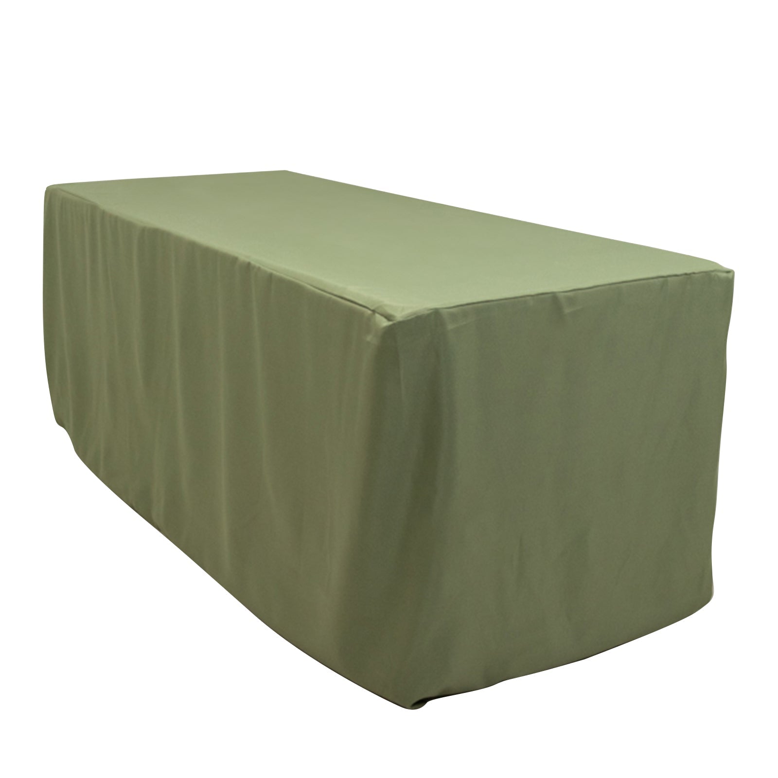 Fitted Polyester 72x30 Rectangle Tablecloth Dusty Sage Green - Durable Table Cover