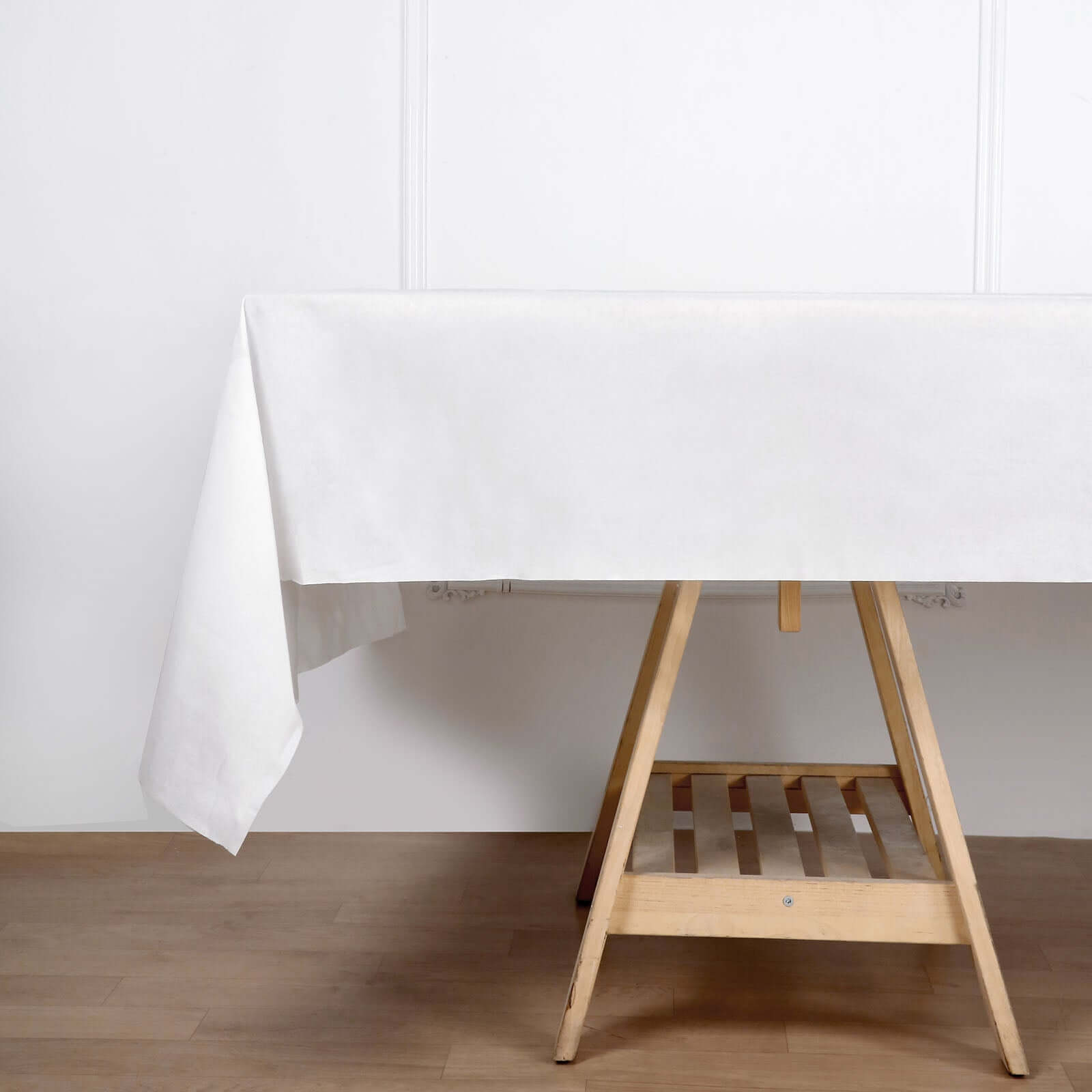 Paper Linen-Like Airlaid Tablecloth Rectangle White - Convenient Disposable Table Cover 50x108